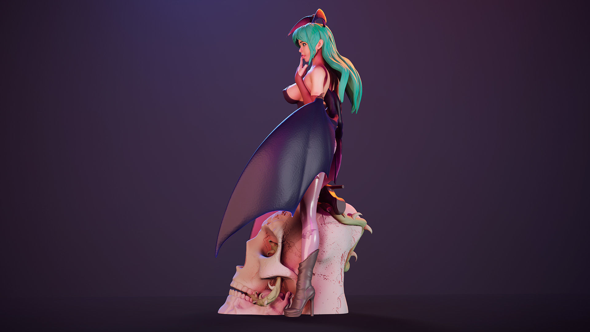 3D Print model - Morrigan Aensland fanart Darkstalkers 3D print model_14