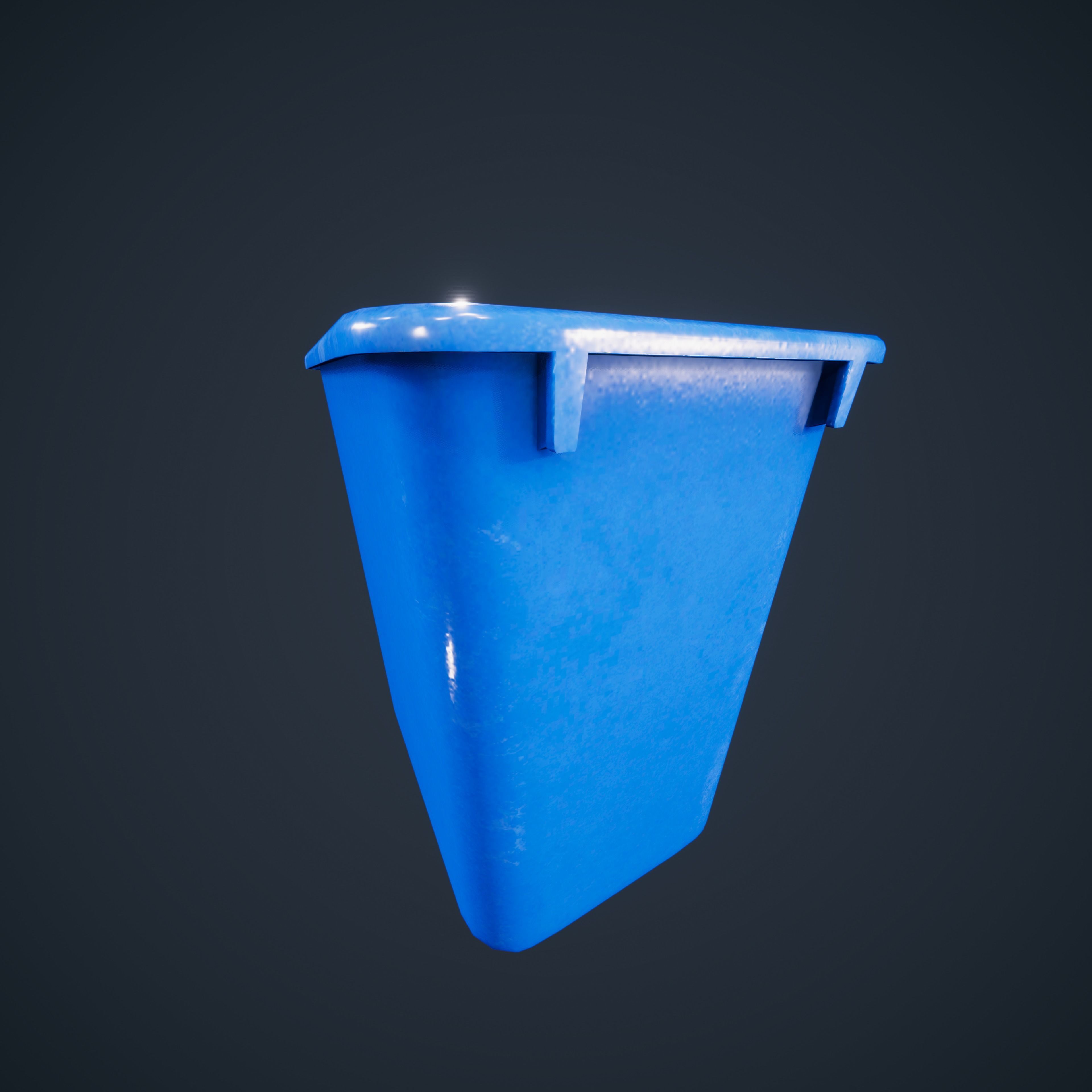 Trashcan Office ClassRoom HDRP Low-poly 3D model_14