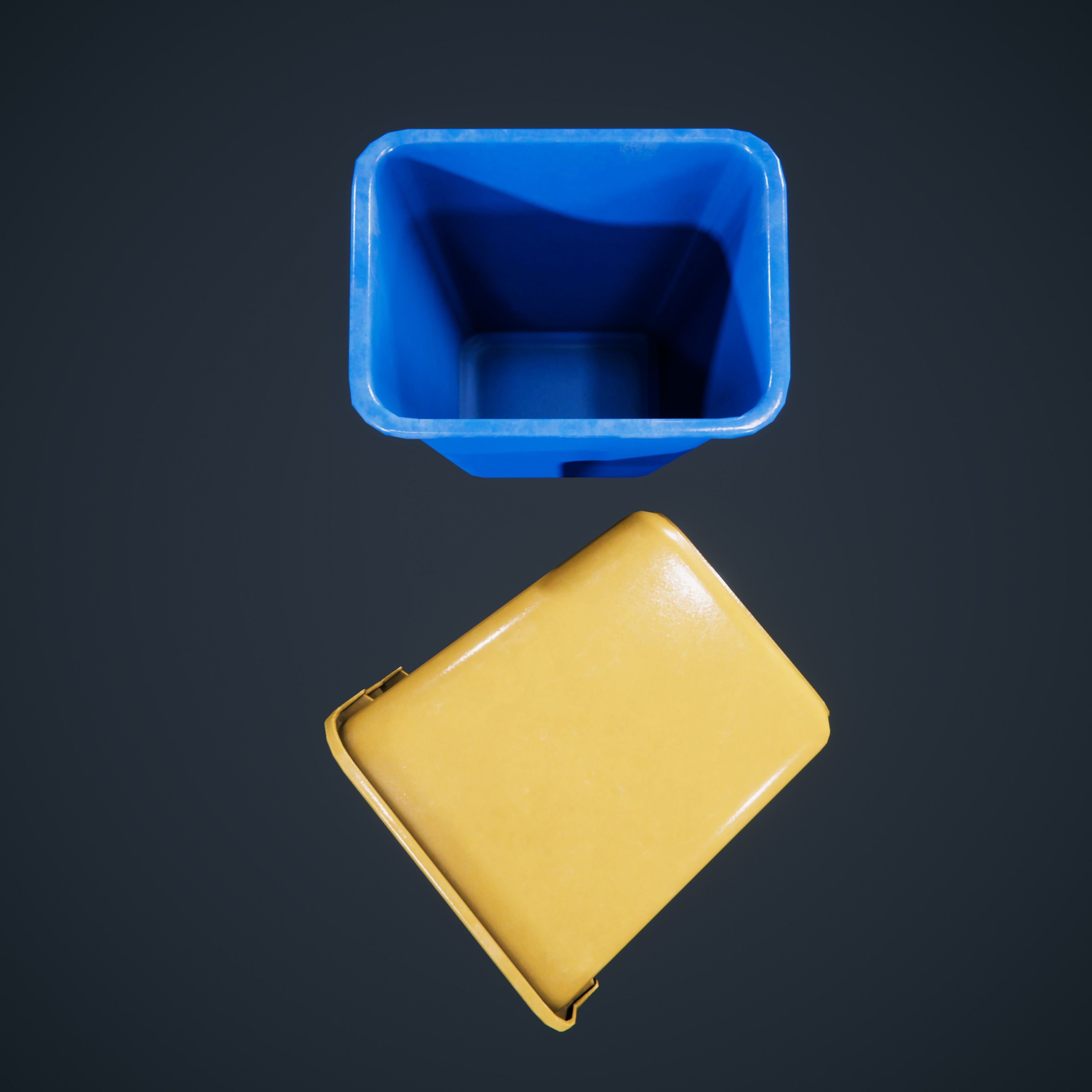 Trashcan Office ClassRoom HDRP Low-poly 3D model_6