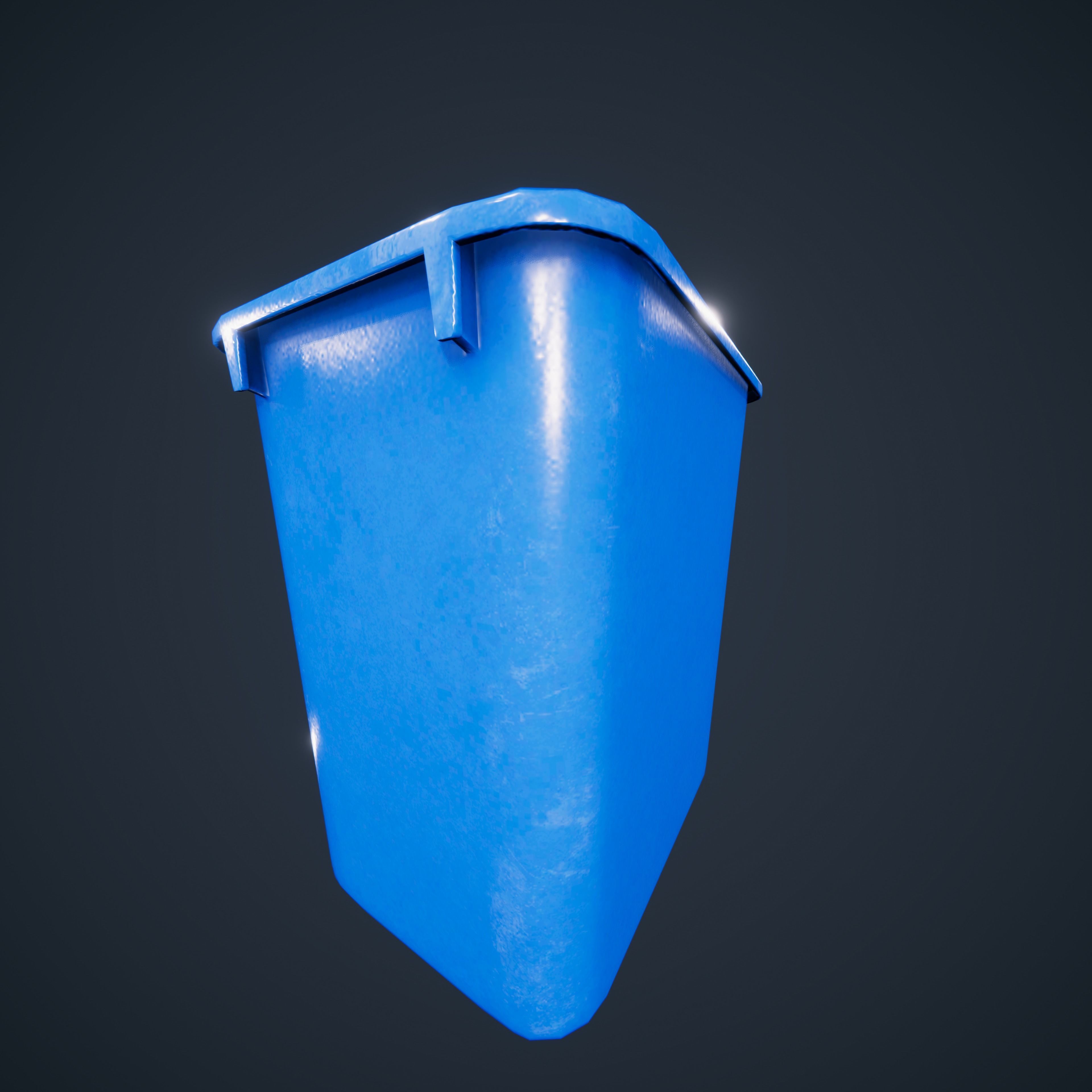 Trashcan Office ClassRoom HDRP Low-poly 3D model_15