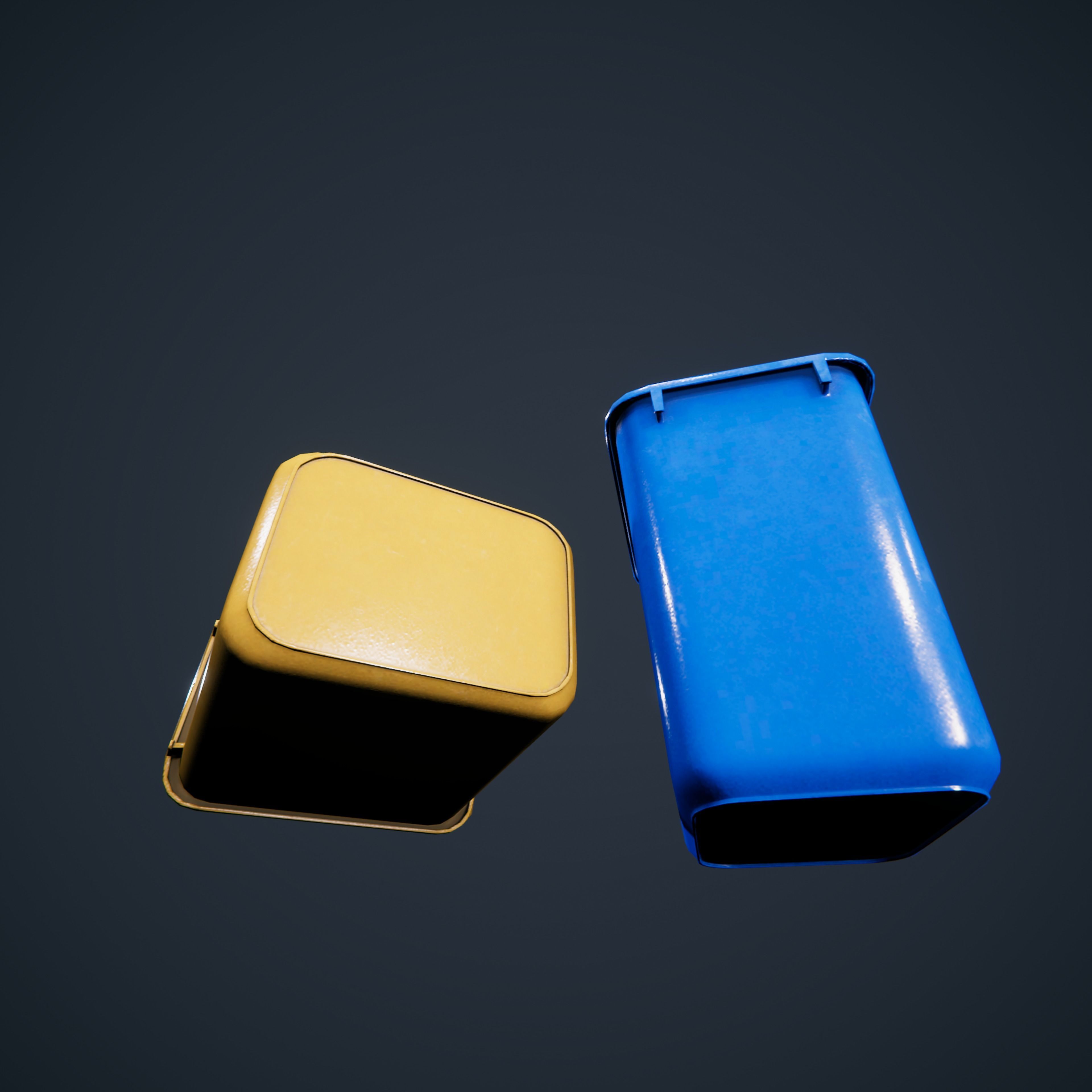 Trashcan Office ClassRoom HDRP Low-poly 3D model_2