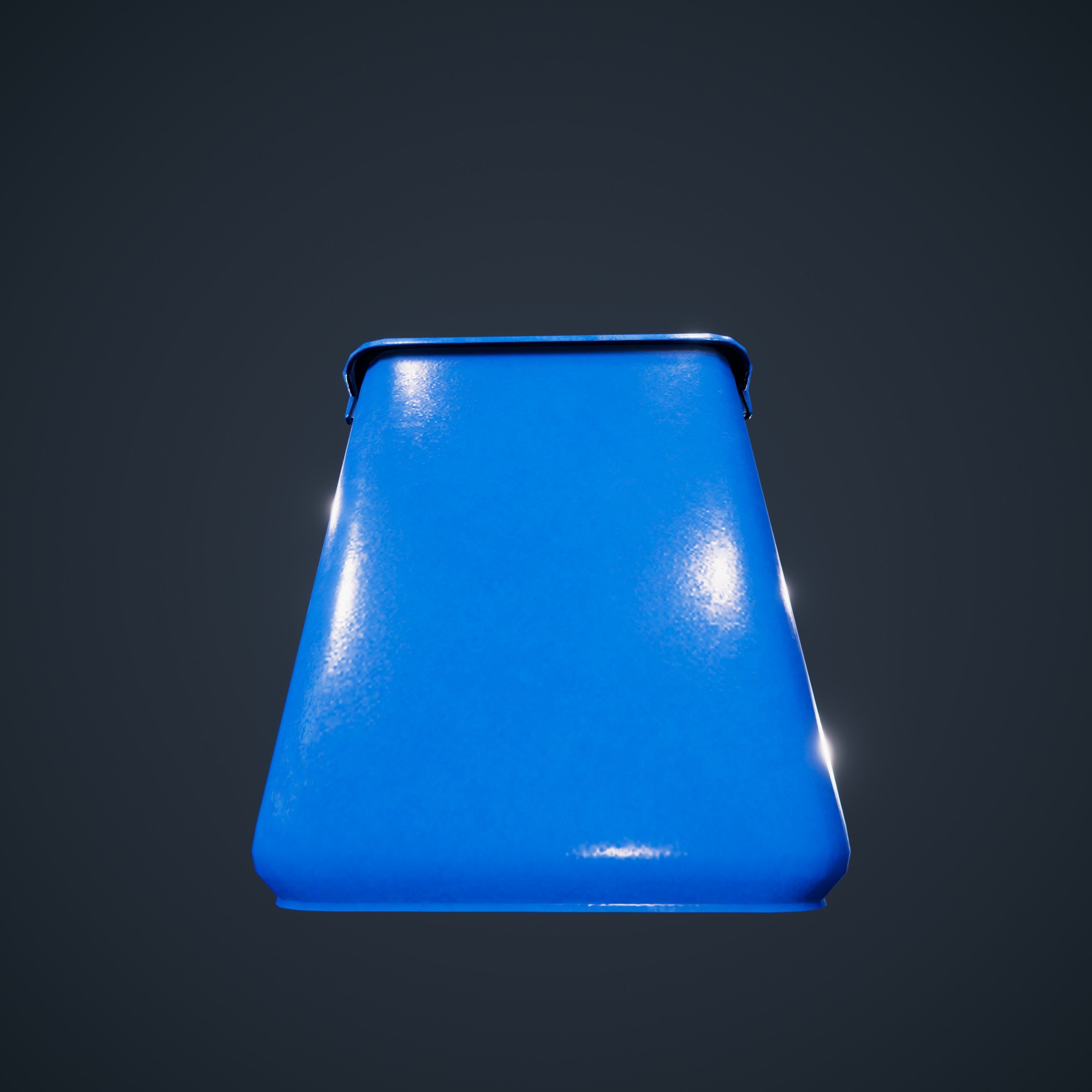 Trashcan Office ClassRoom HDRP Low-poly 3D model_10