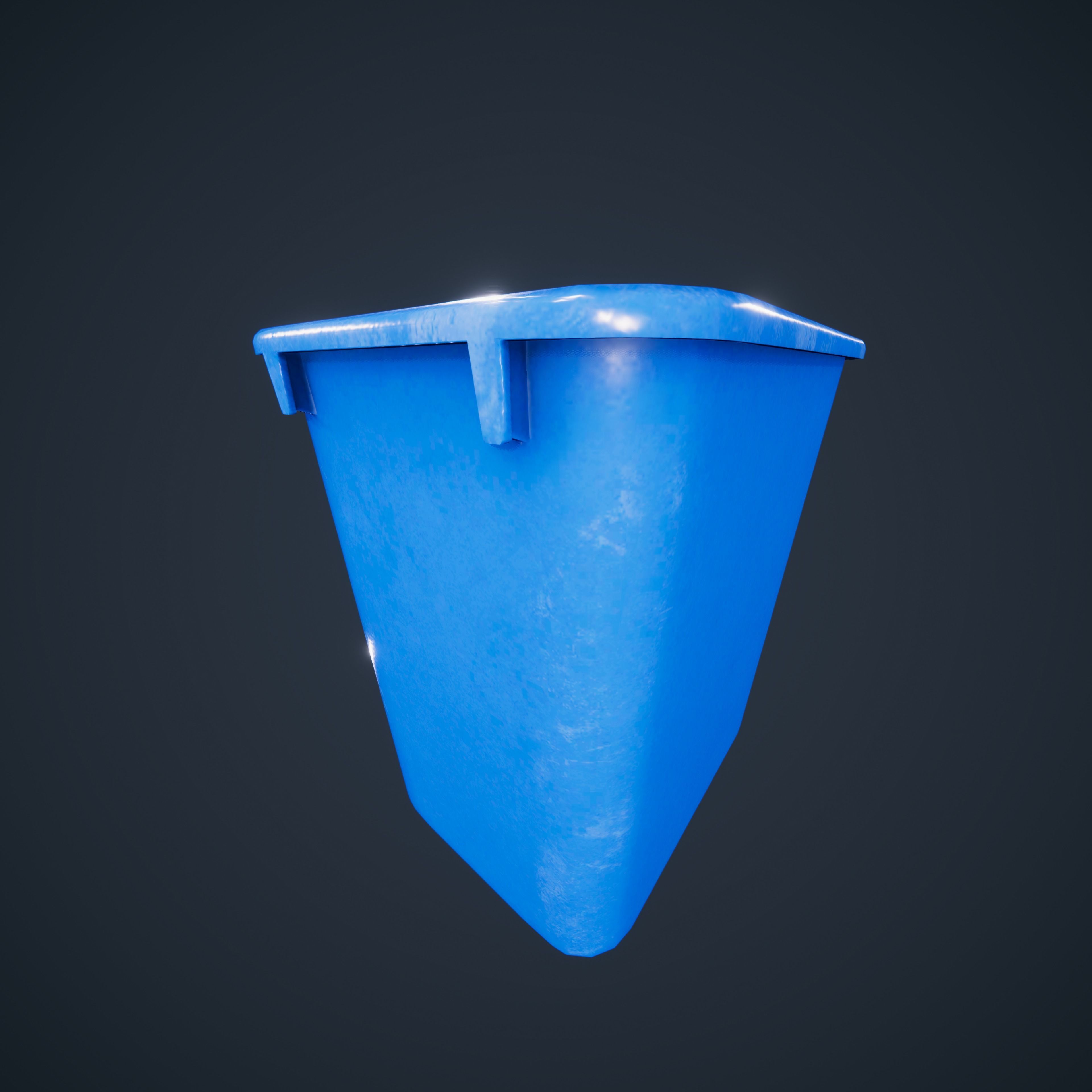 Trashcan Office ClassRoom HDRP Low-poly 3D model_13