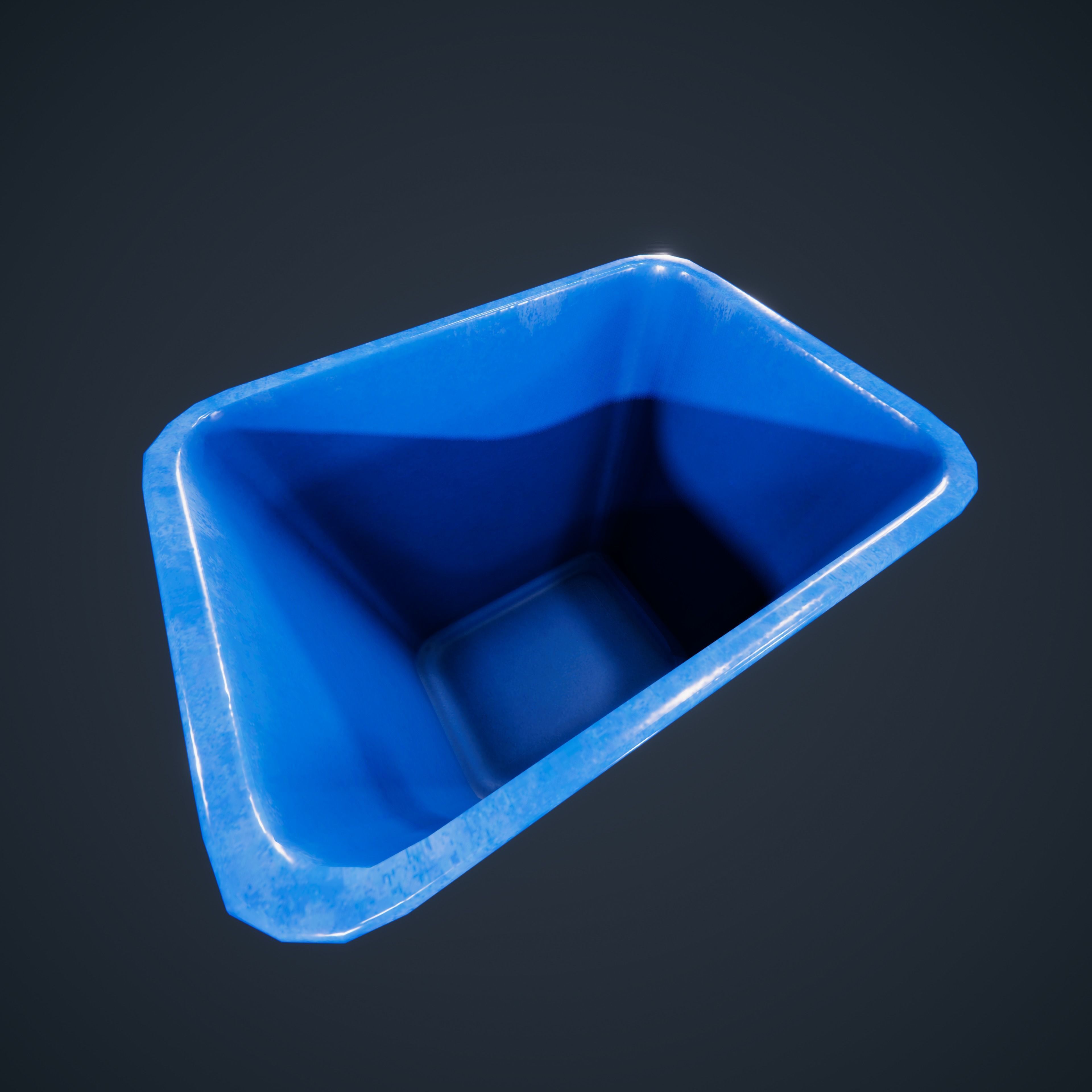 Trashcan Office ClassRoom HDRP Low-poly 3D model_11