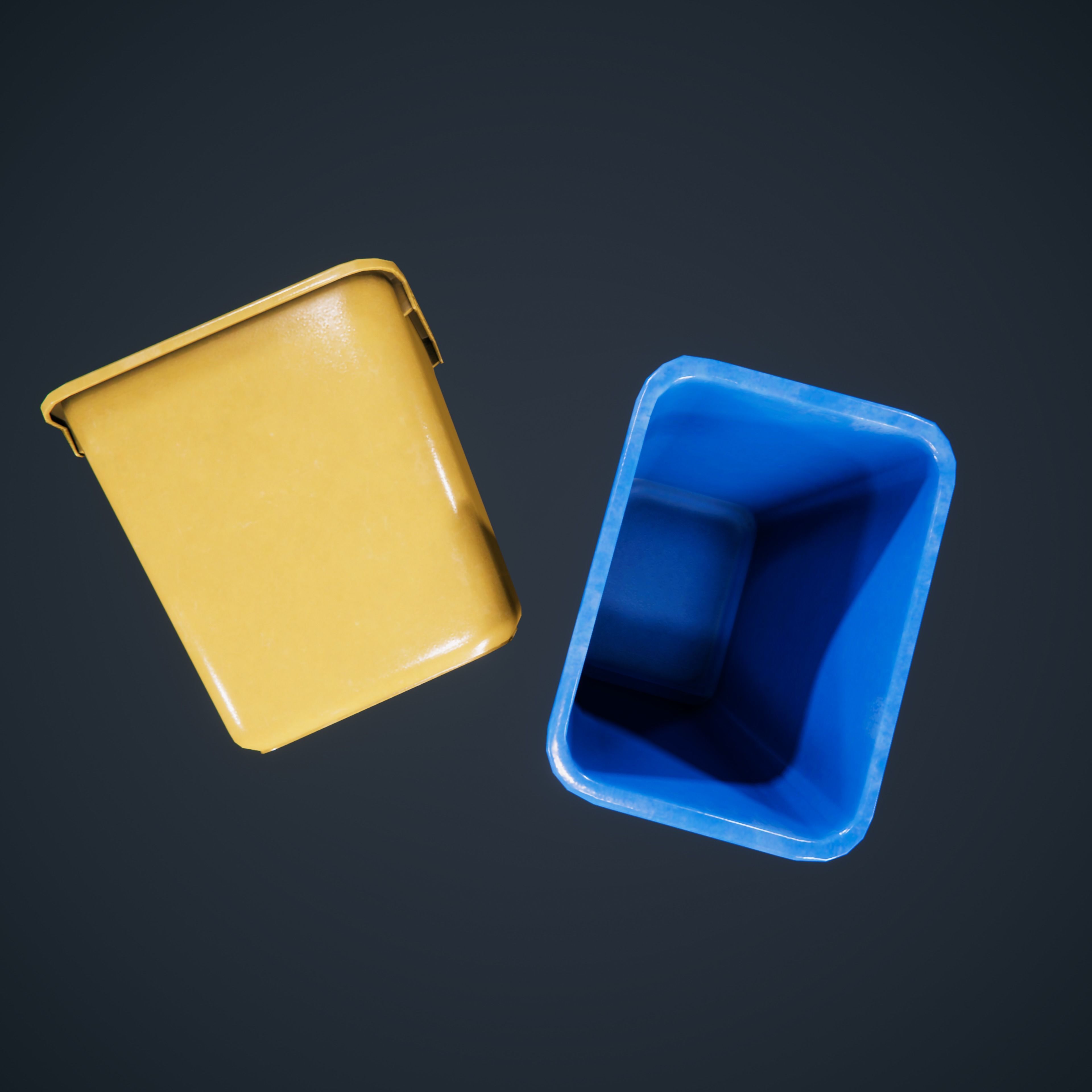 Trashcan Office ClassRoom HDRP Low-poly 3D model_3