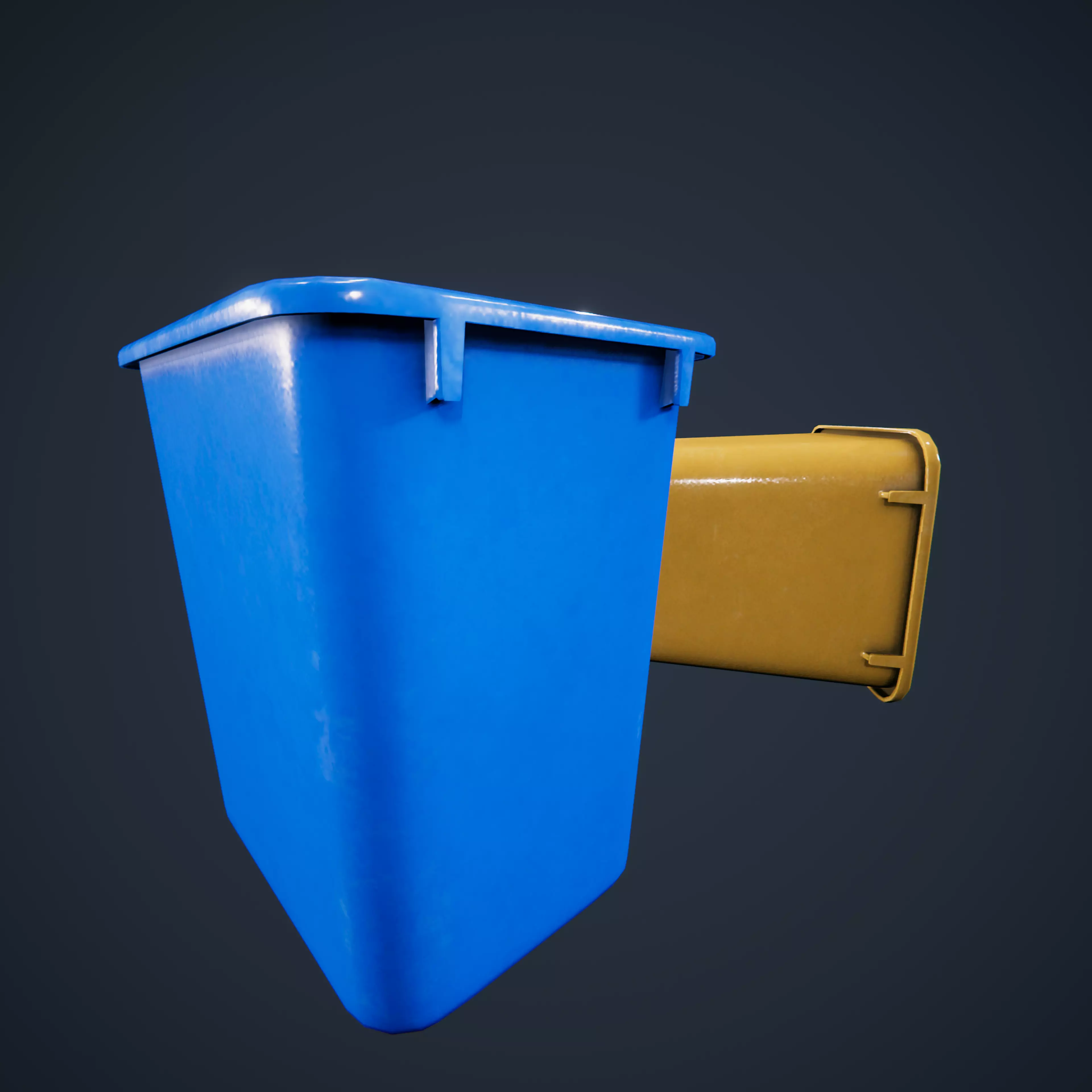 Trashcan Office ClassRoom HDRP Low-poly 3D model_0