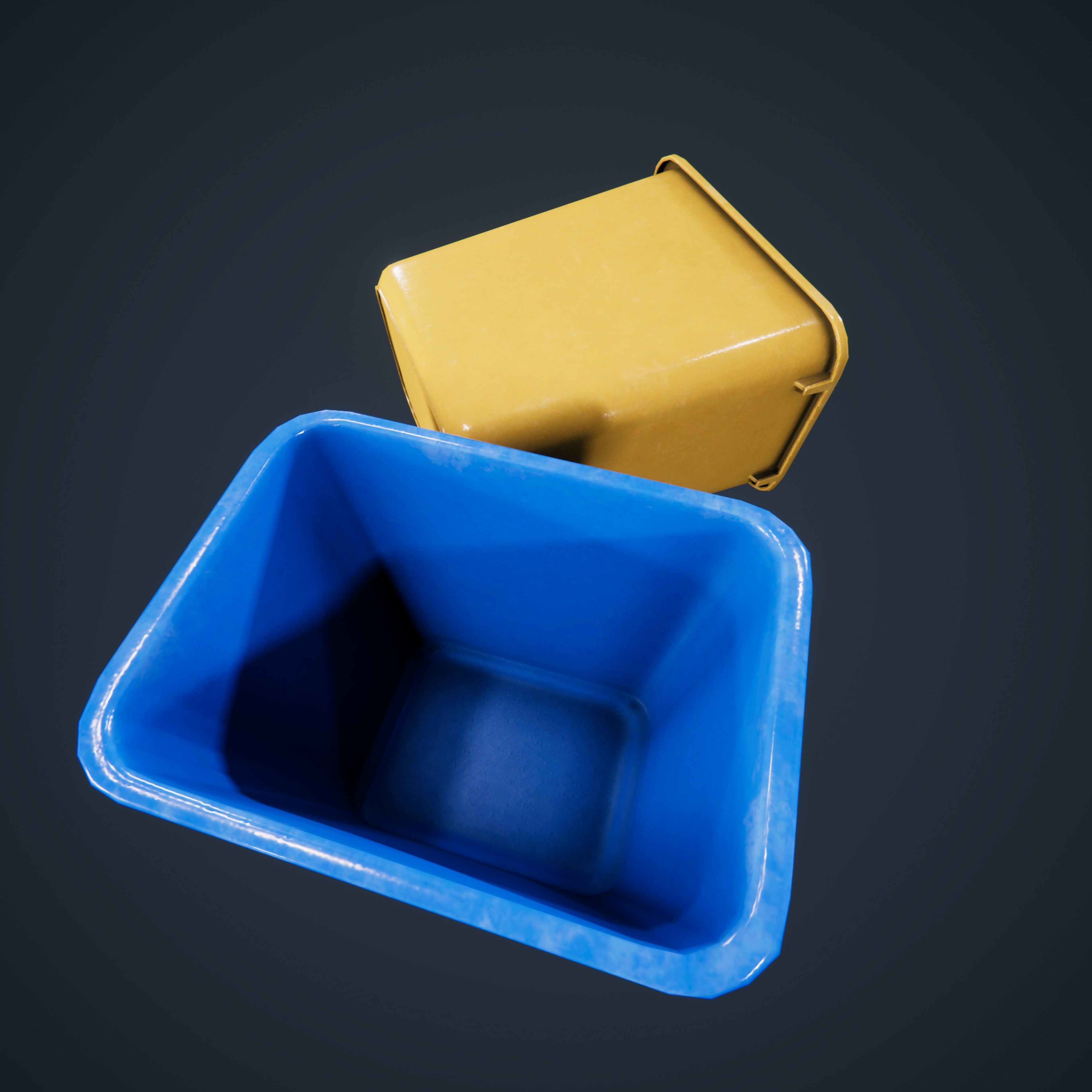 Trashcan Office ClassRoom HDRP Low-poly 3D model_5