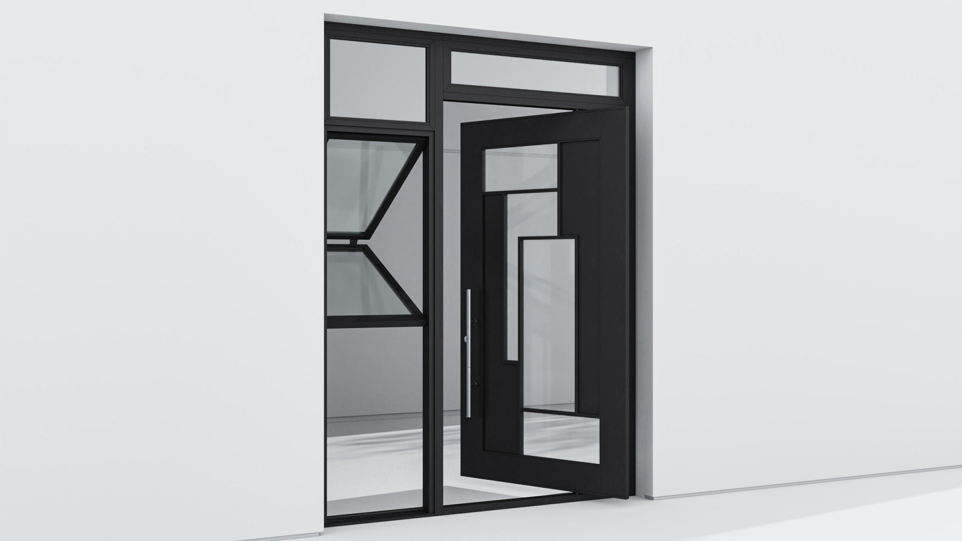 Aluminium door 289 3D model_3