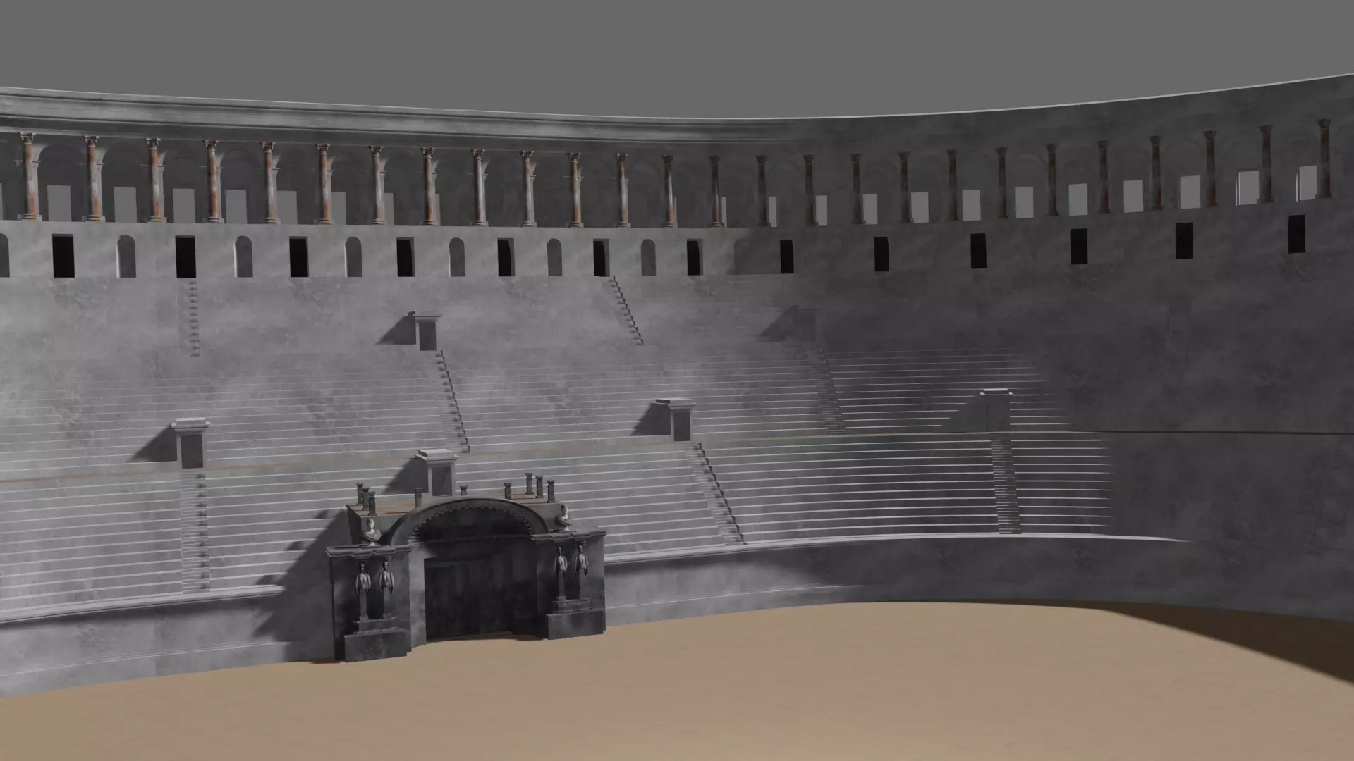 Gladiatorial Stadium 3D model_0
