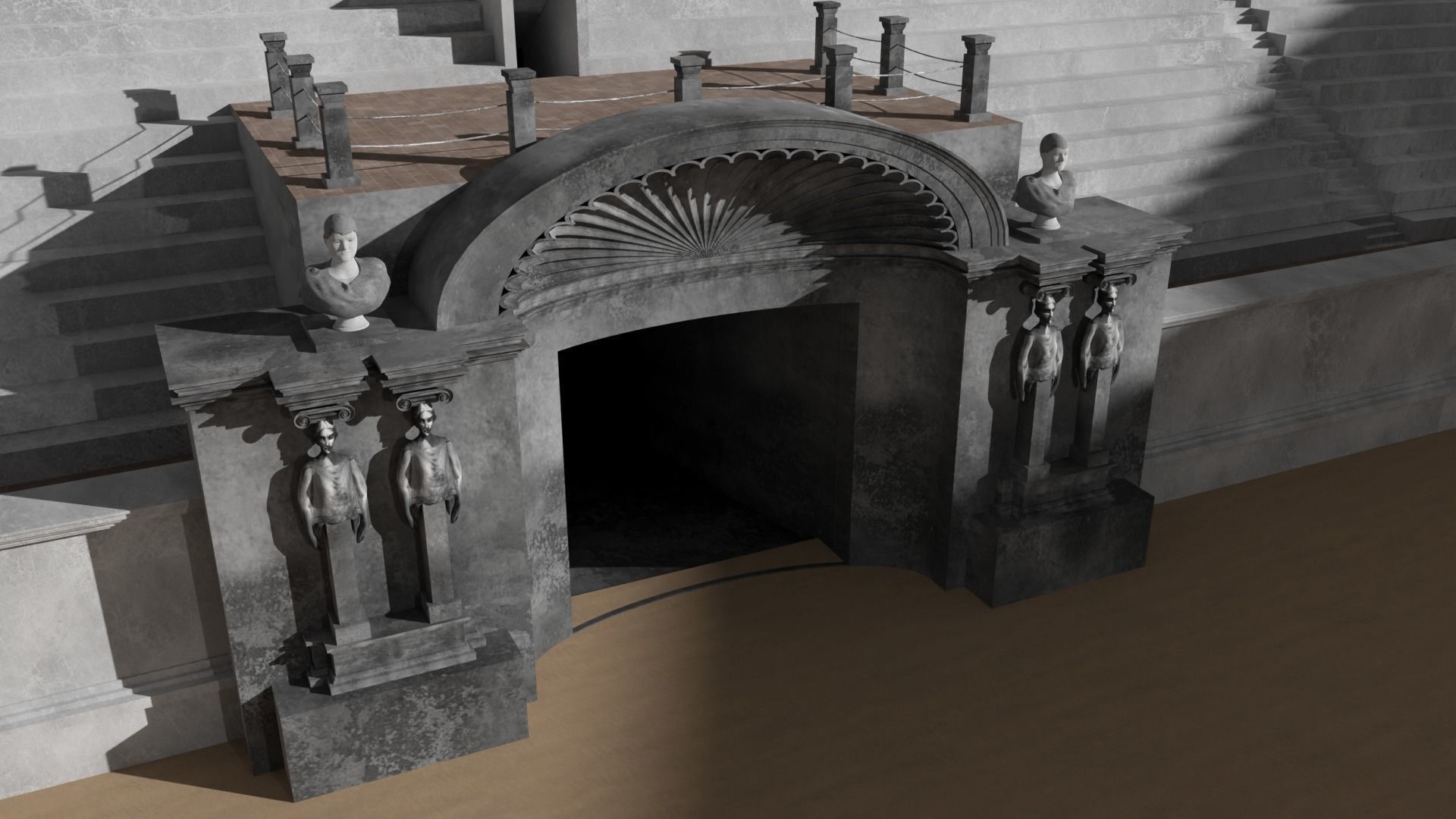 Gladiatorial Stadium 3D model_2