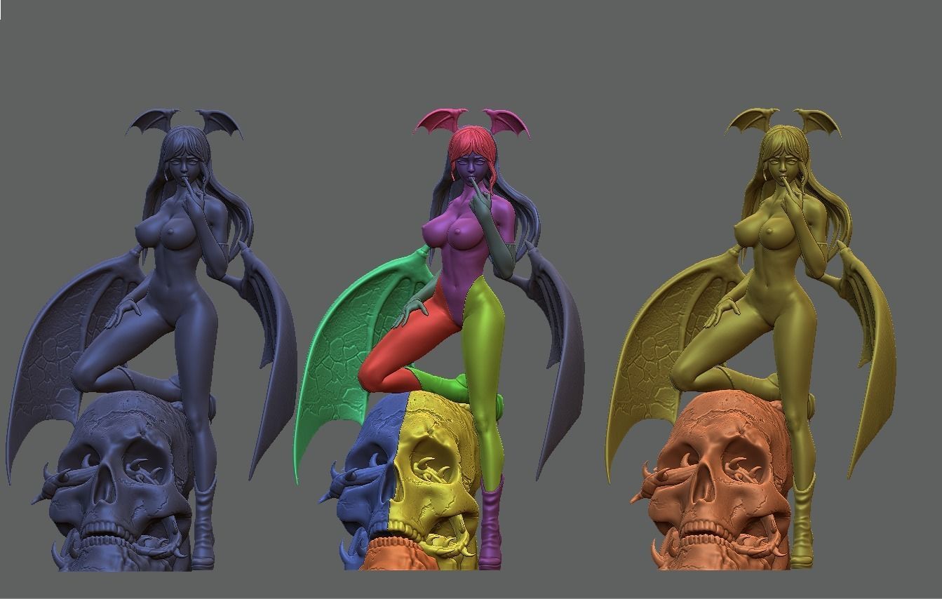 3D Print model - Morrigan Aensland fanart Darkstalkers v1 3D print model_17