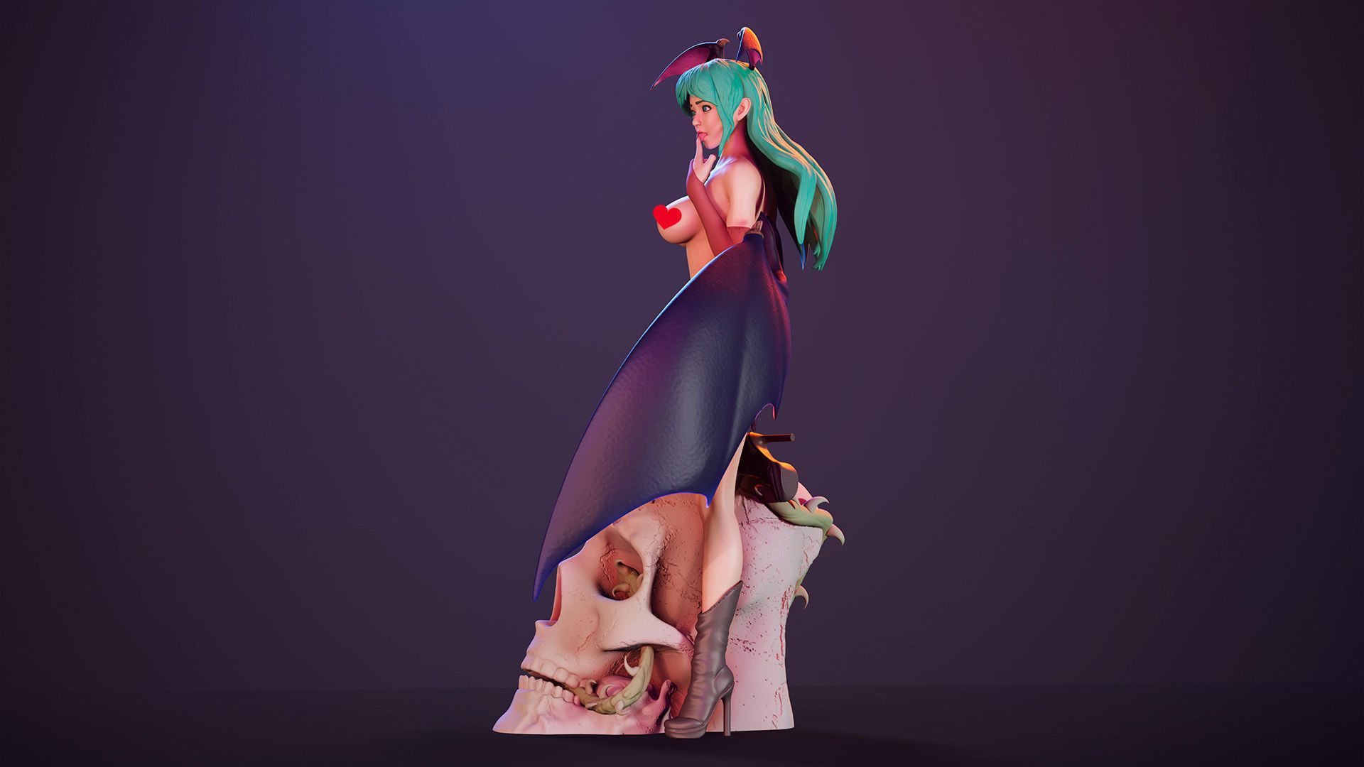 3D Print model - Morrigan Aensland fanart Darkstalkers v1 3D print model_22
