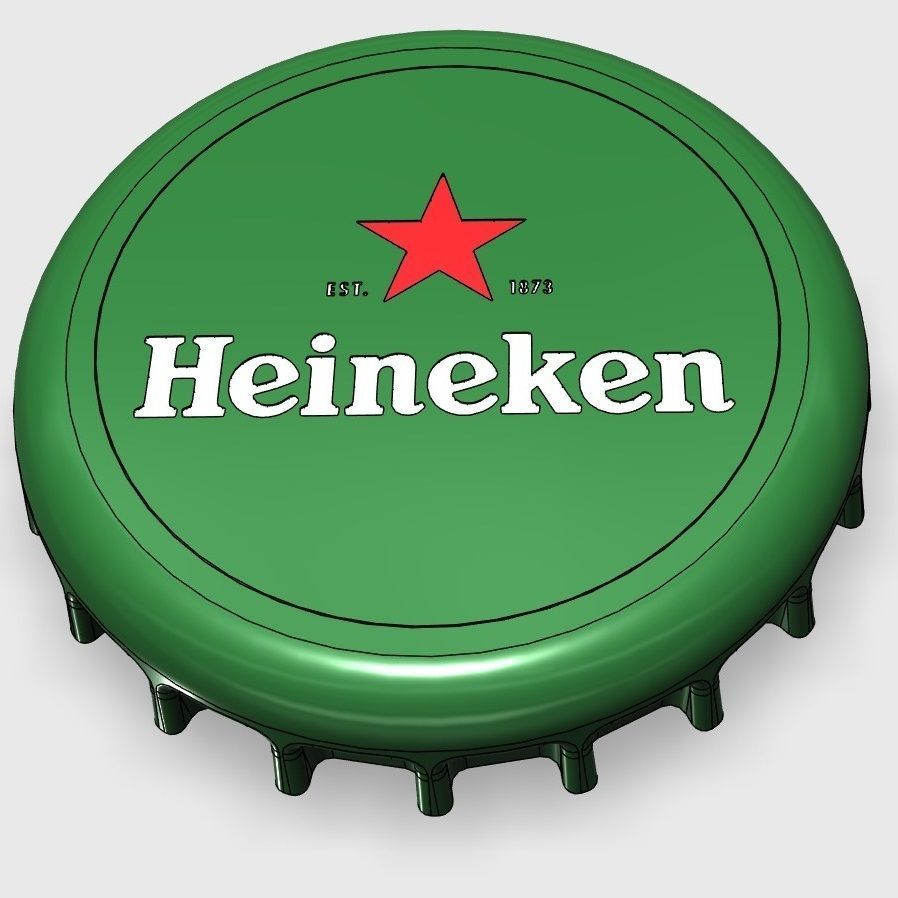 NOVELTY BEER BOTTLE CAP WALL HANGER 3D model 3D printable CGTrader