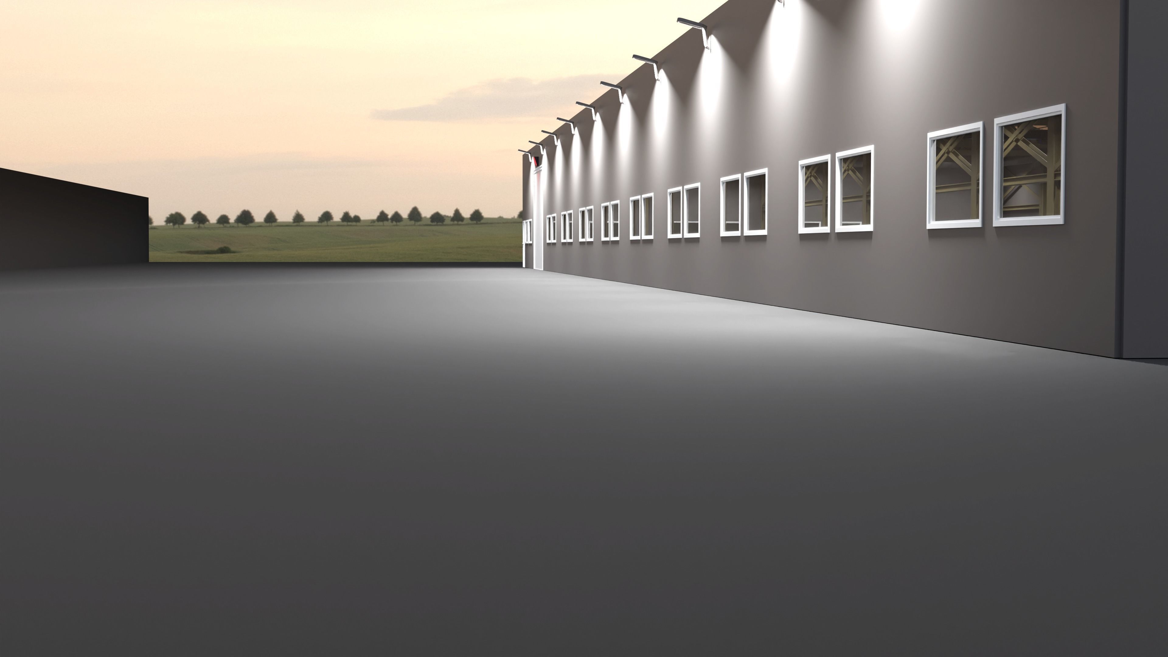 Warehouse Interior - Exterior  Low-poly  3D model_9