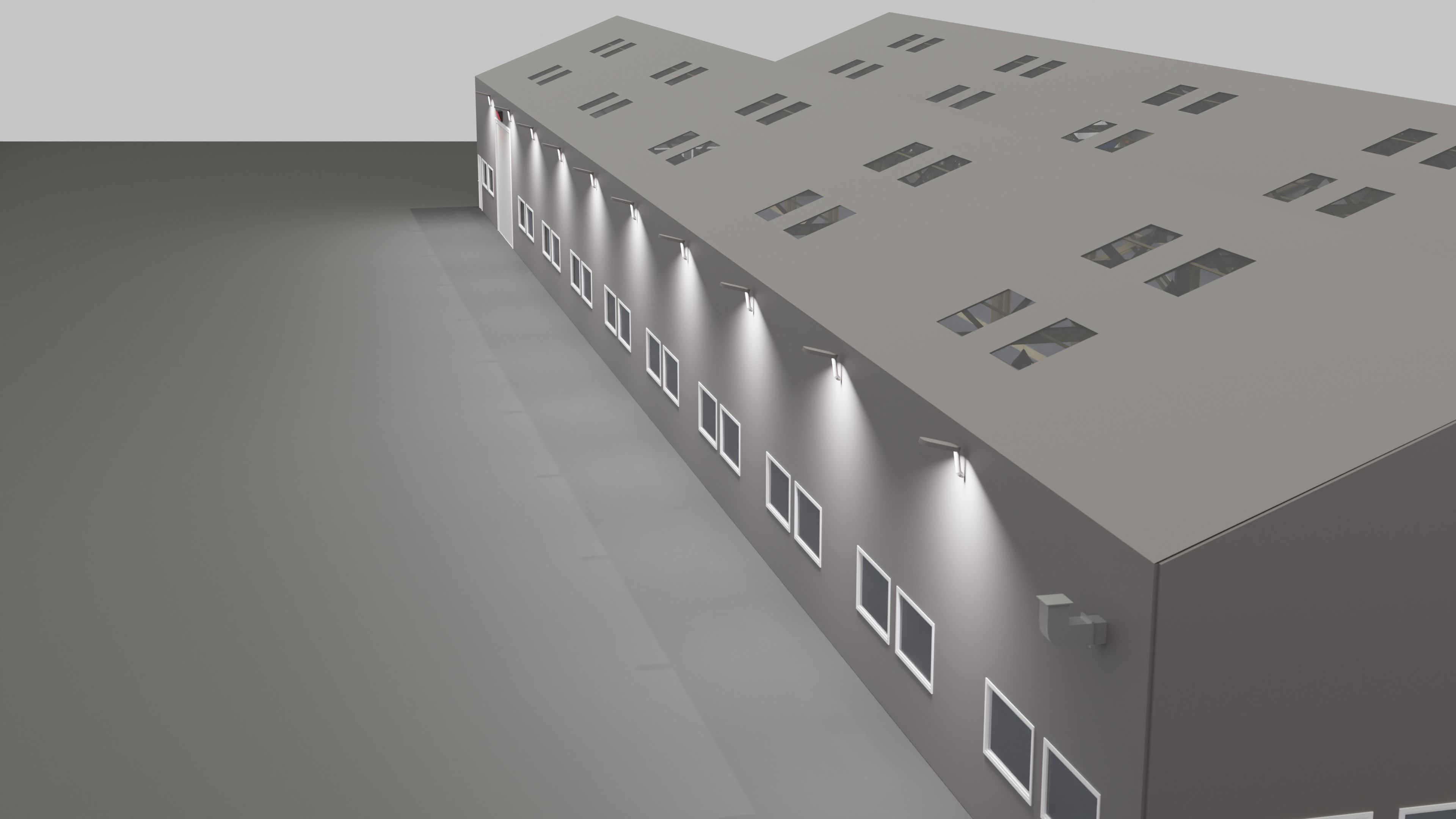 Warehouse Interior - Exterior  Low-poly  3D model_4