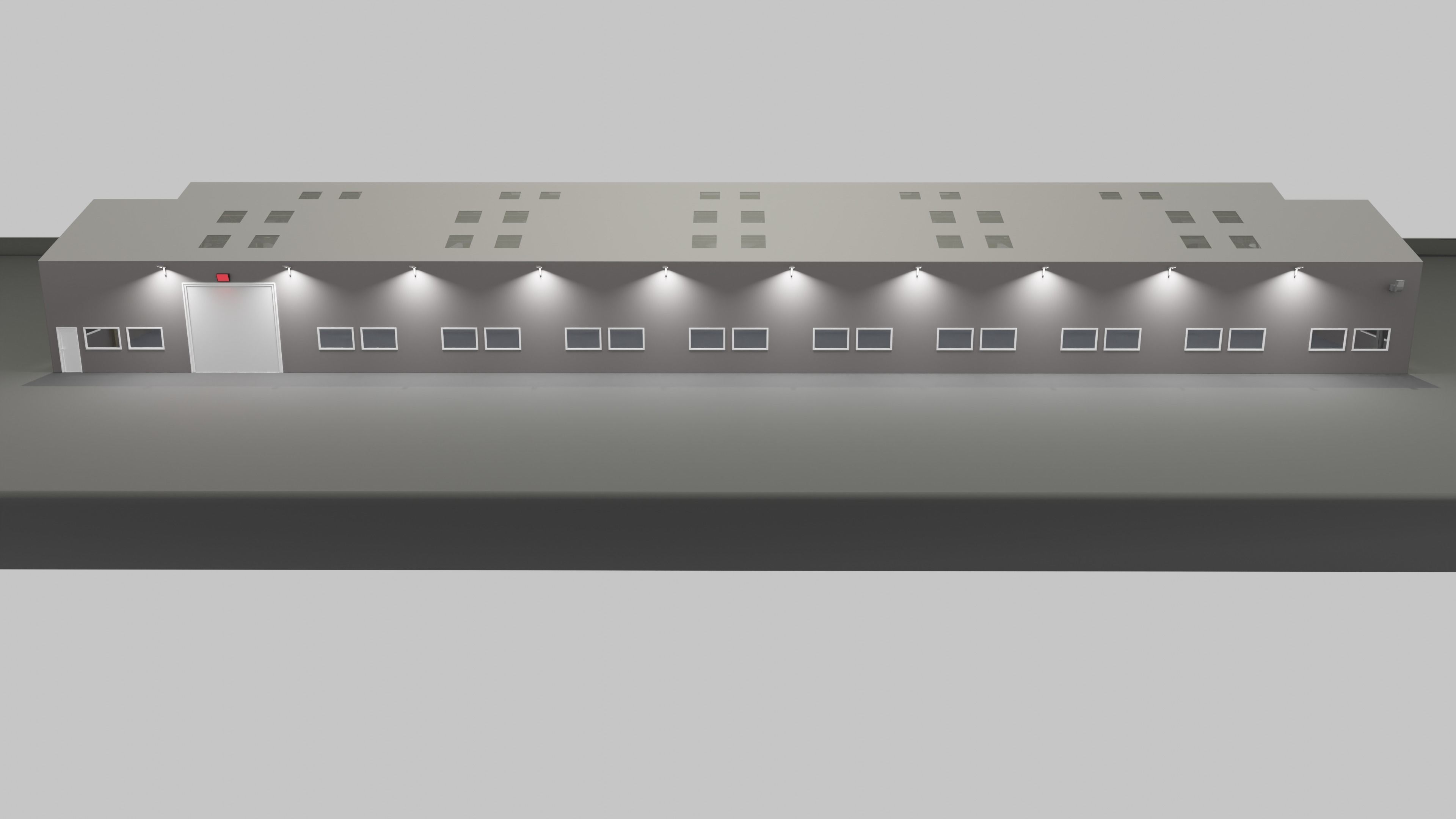 Warehouse Interior - Exterior  Low-poly  3D model_5