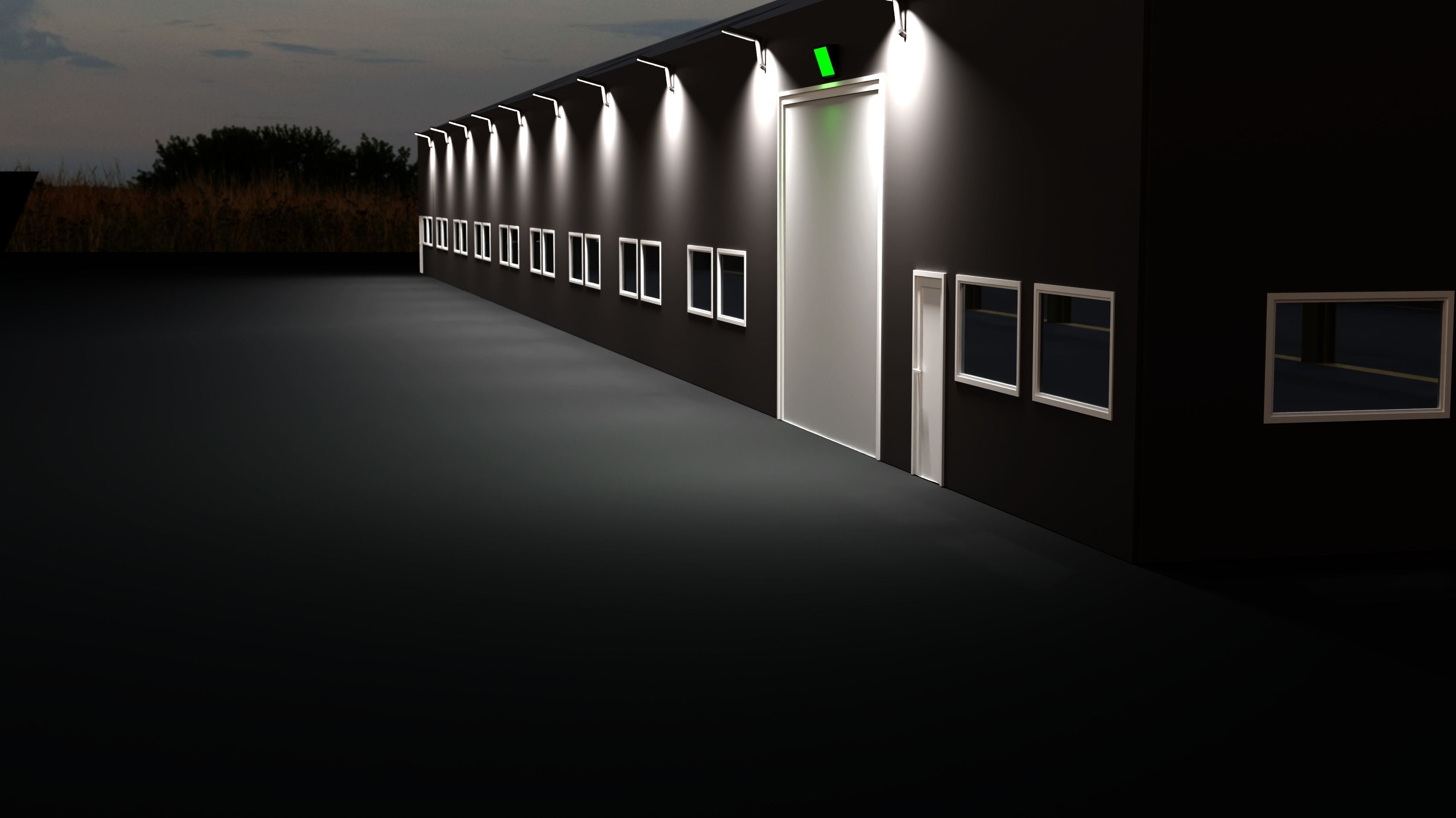 Warehouse Interior - Exterior  Low-poly  3D model_11