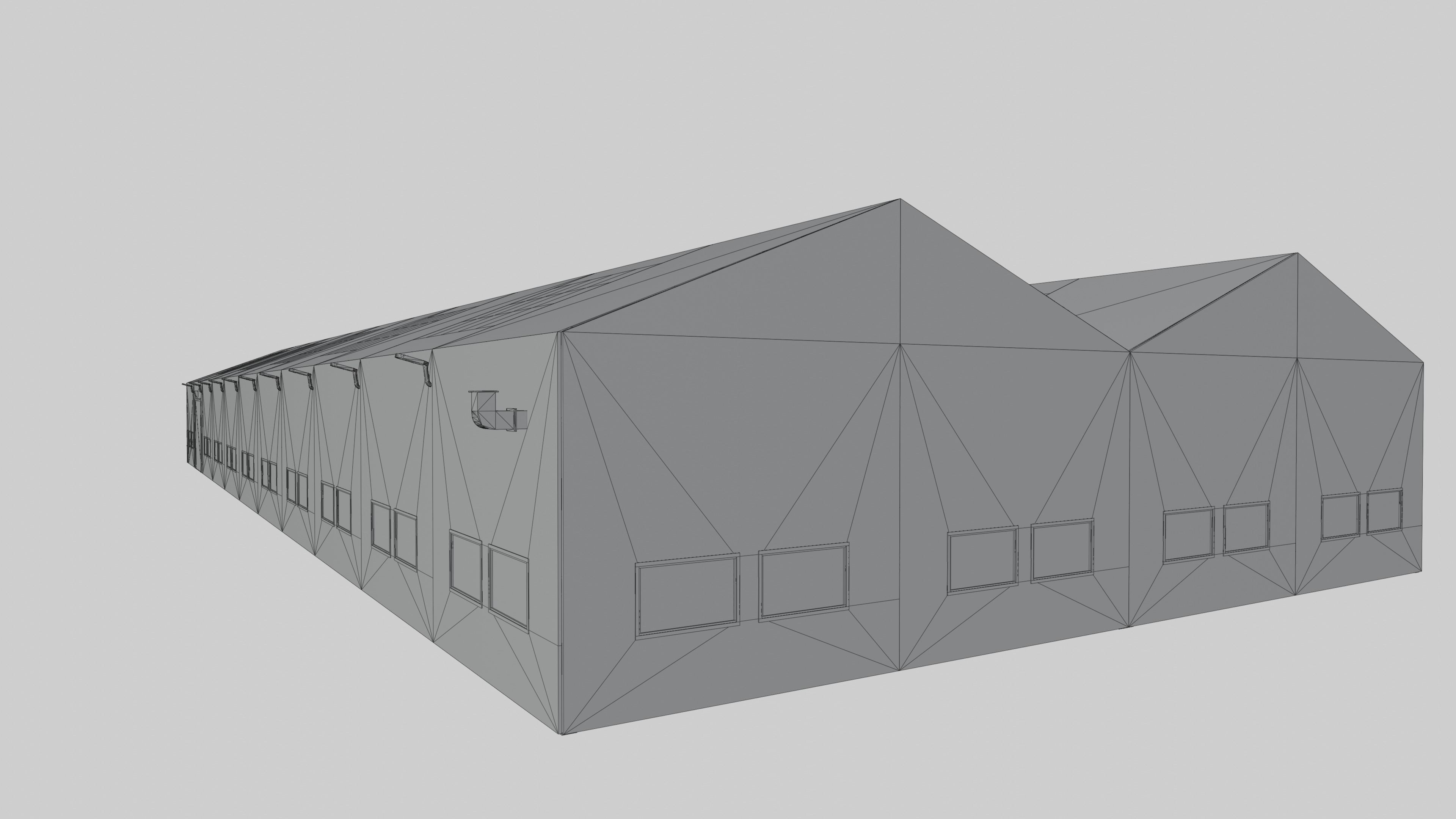 Warehouse Interior - Exterior  Low-poly  3D model_16
