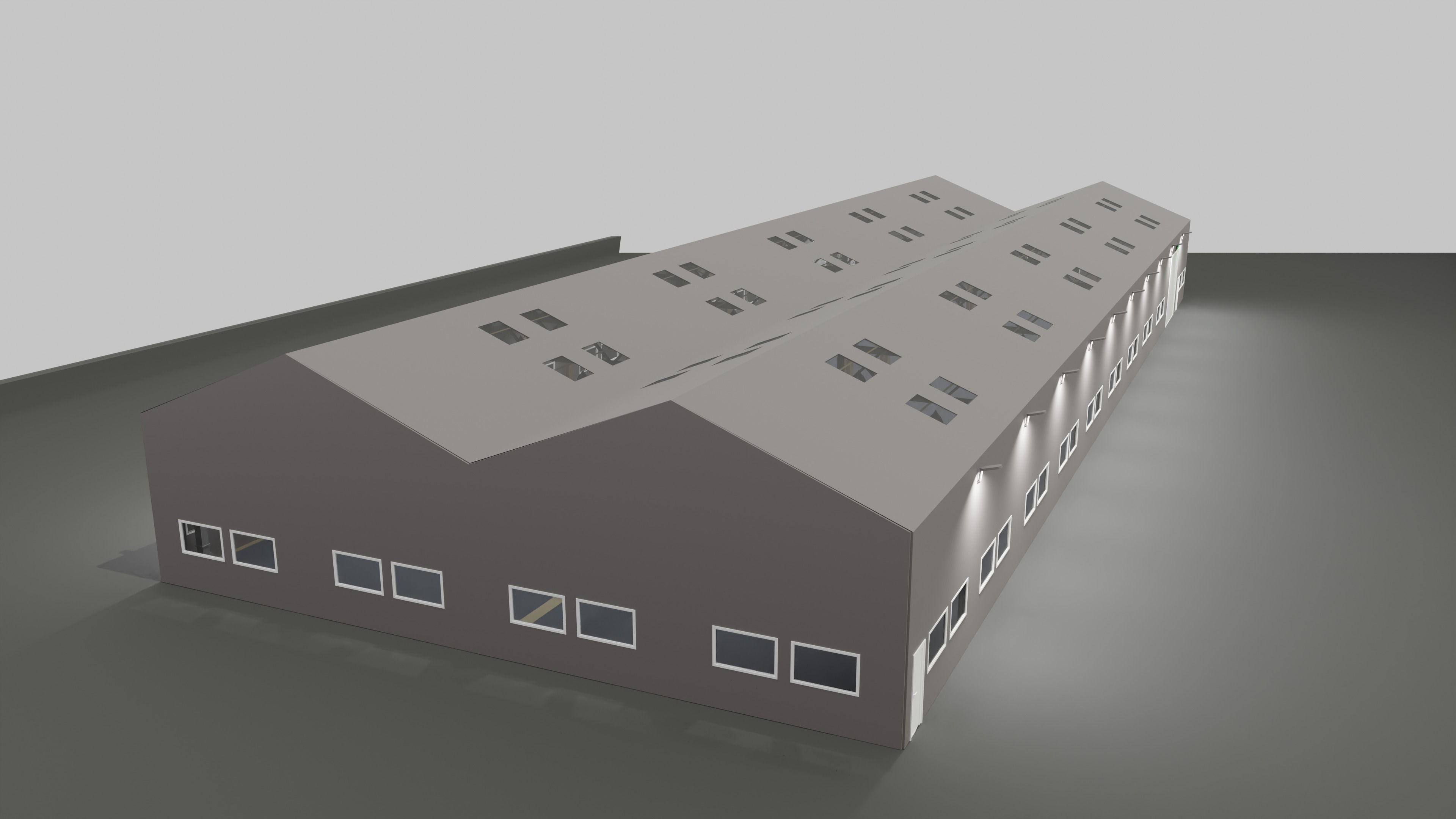 Warehouse Interior - Exterior  Low-poly  3D model_3