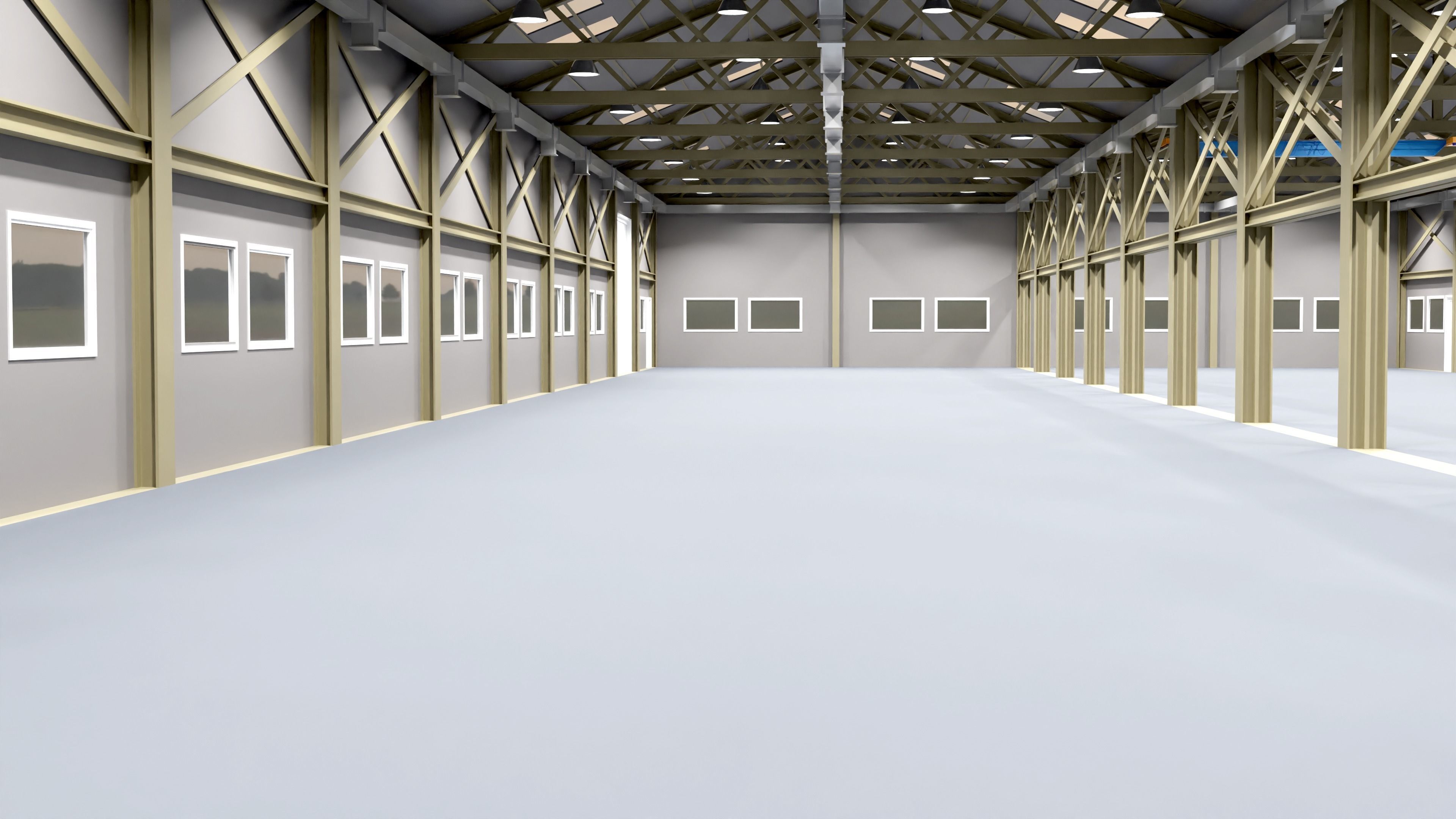 Warehouse Interior - Exterior  Low-poly  3D model_13