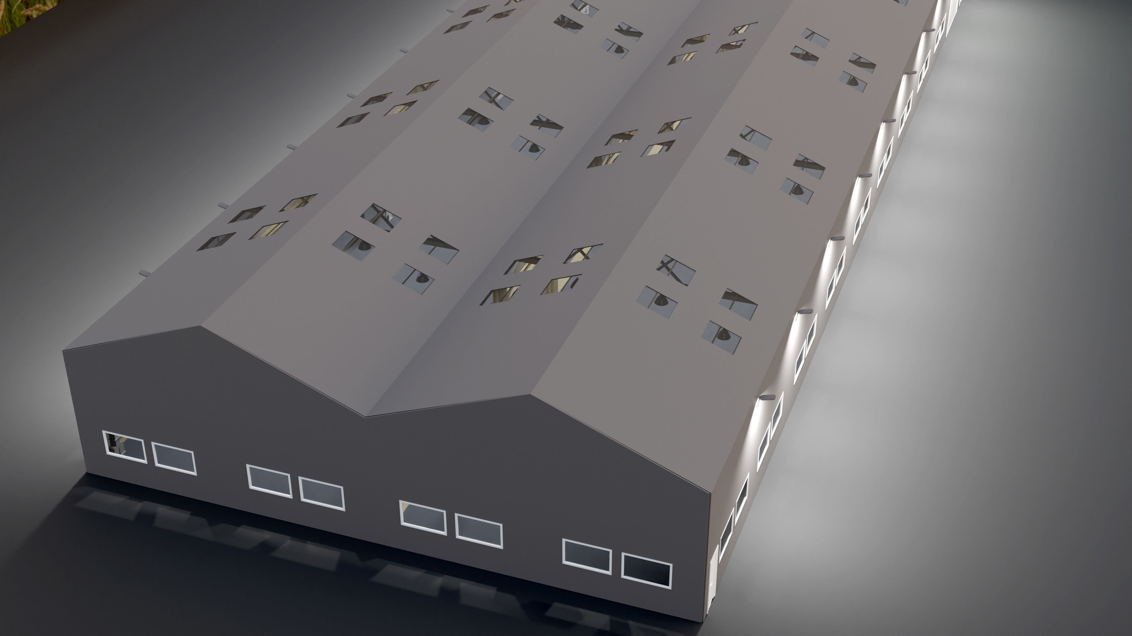 Warehouse Interior - Exterior  Low-poly  3D model_12