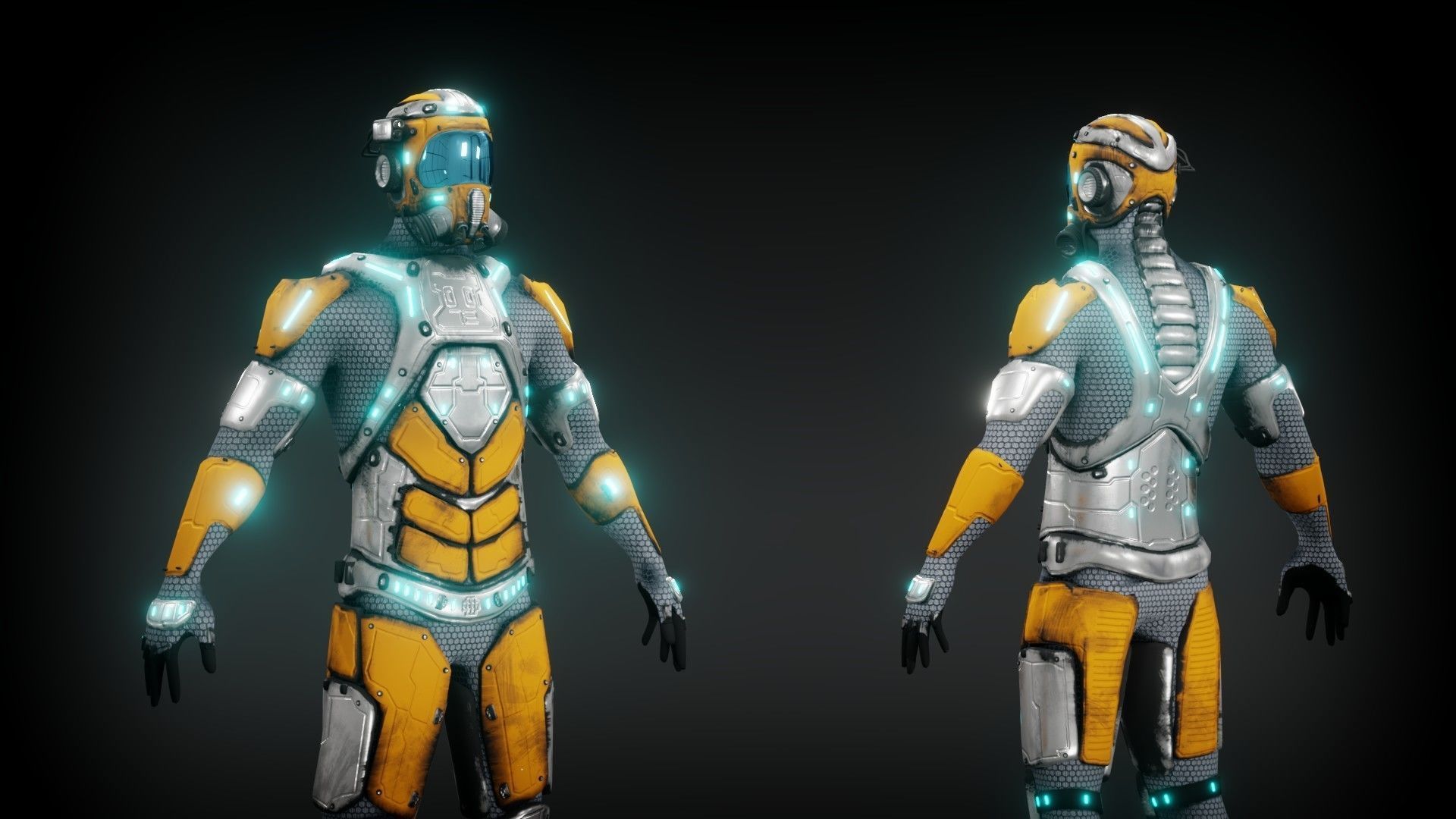 Sci-fi character Low-poly 3D model_32