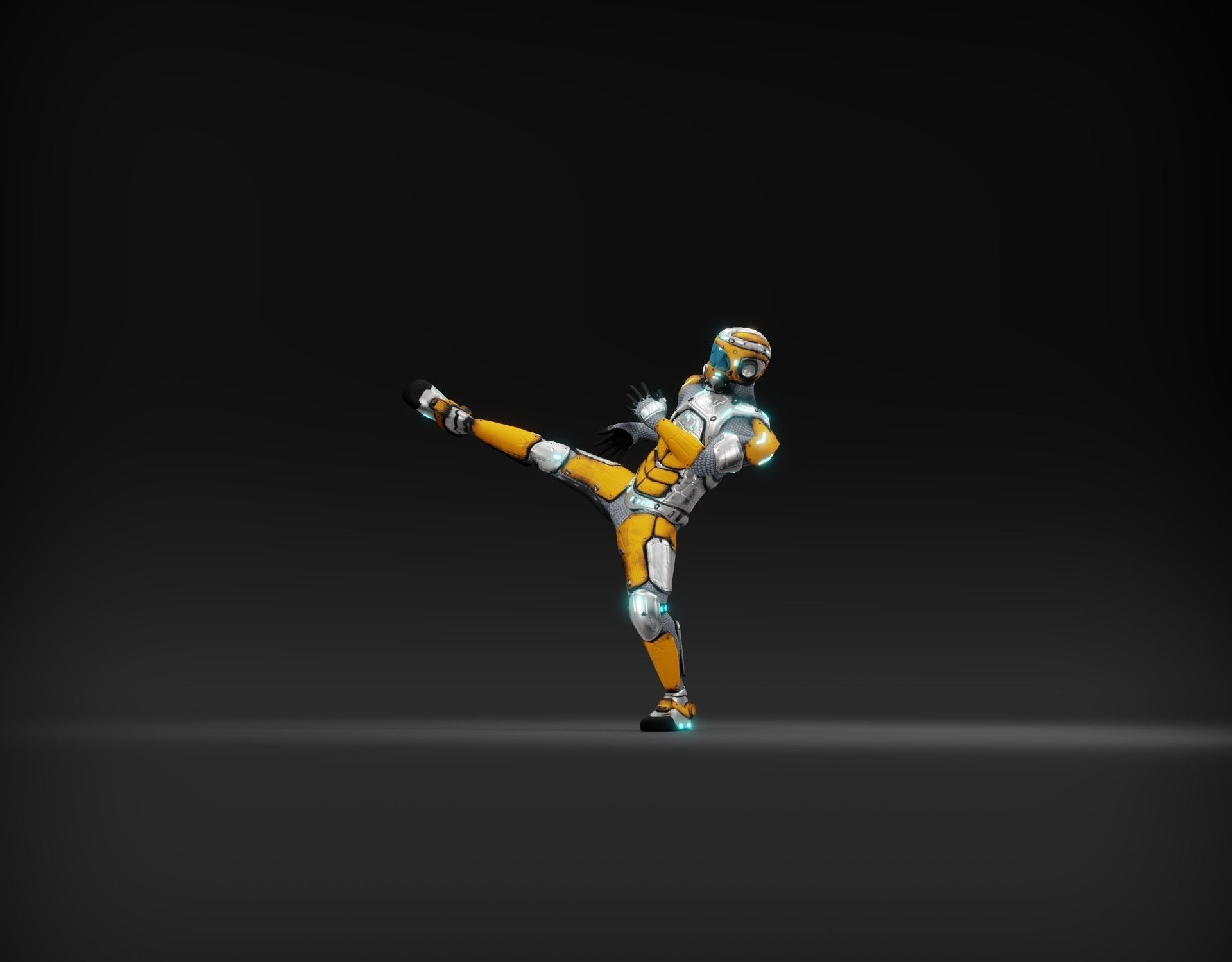 Sci-fi character Low-poly 3D model_30