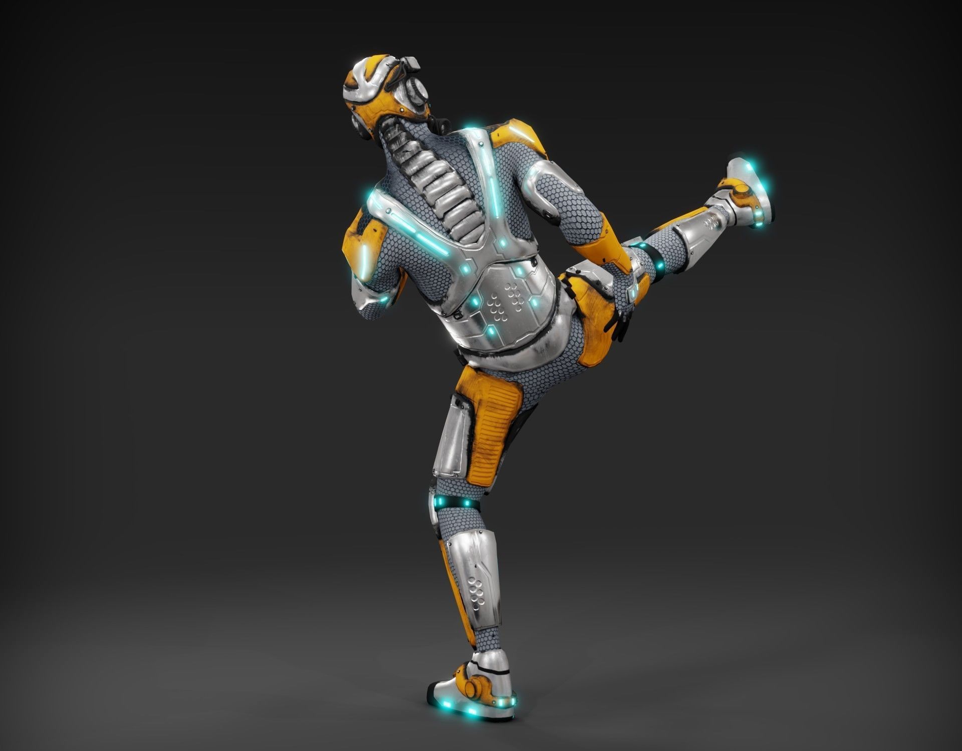 Sci-fi character Low-poly 3D model_29