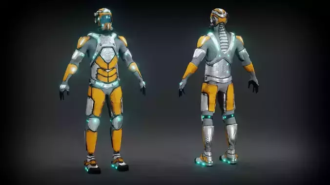 Sci-fi character Low-poly 3D model Sci-fi character Low-poly 3D model