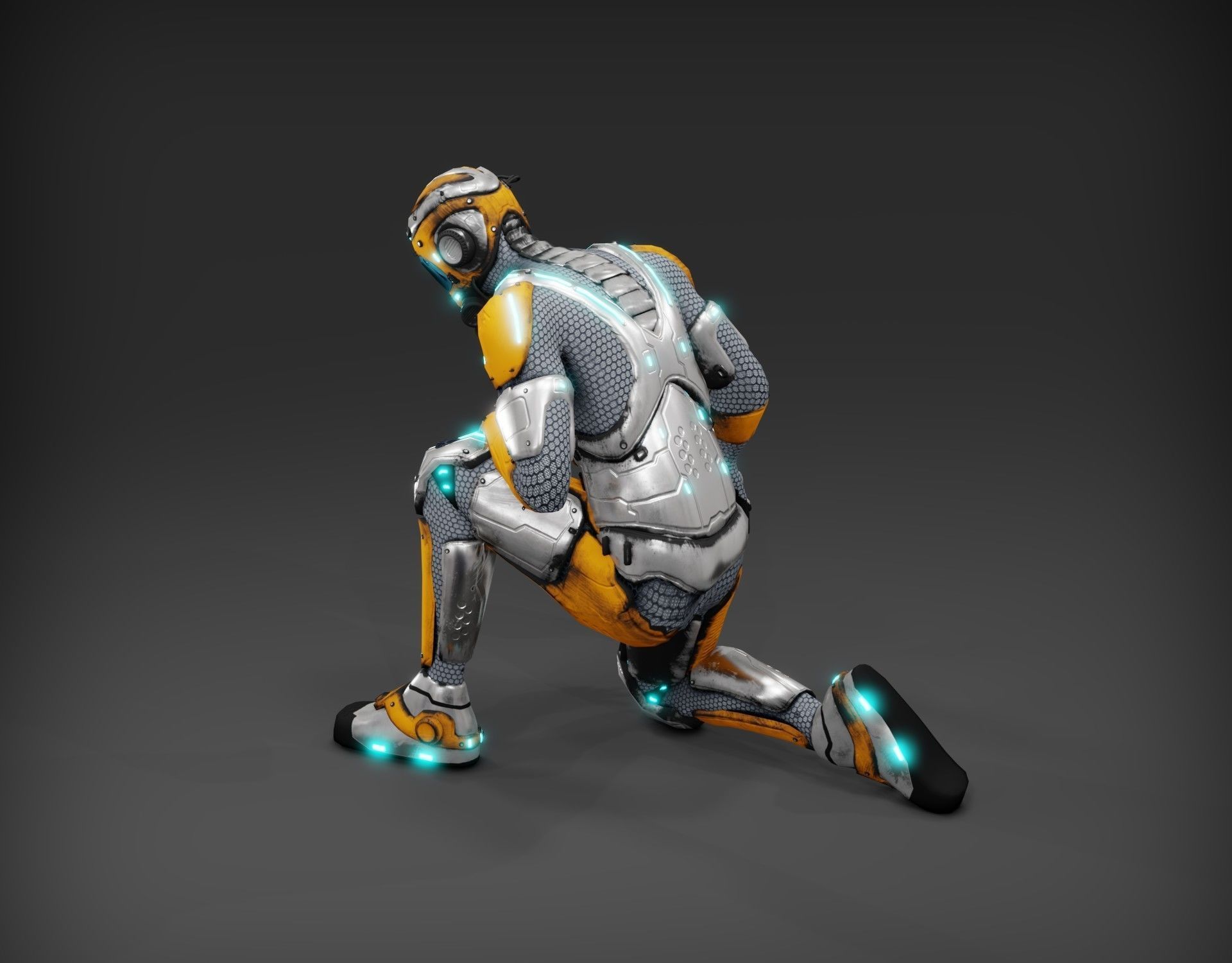 Sci-fi character Low-poly 3D model_25