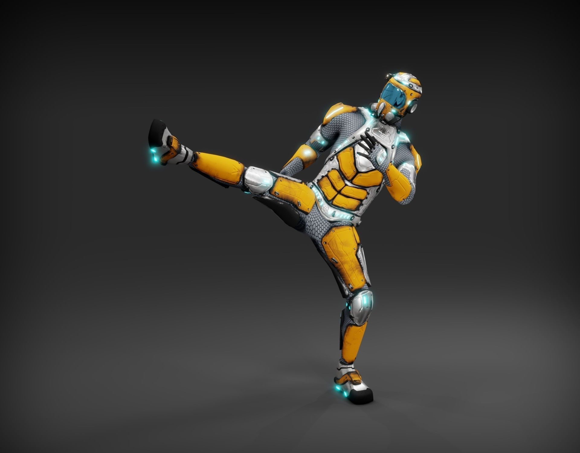 Sci-fi character Low-poly 3D model_27