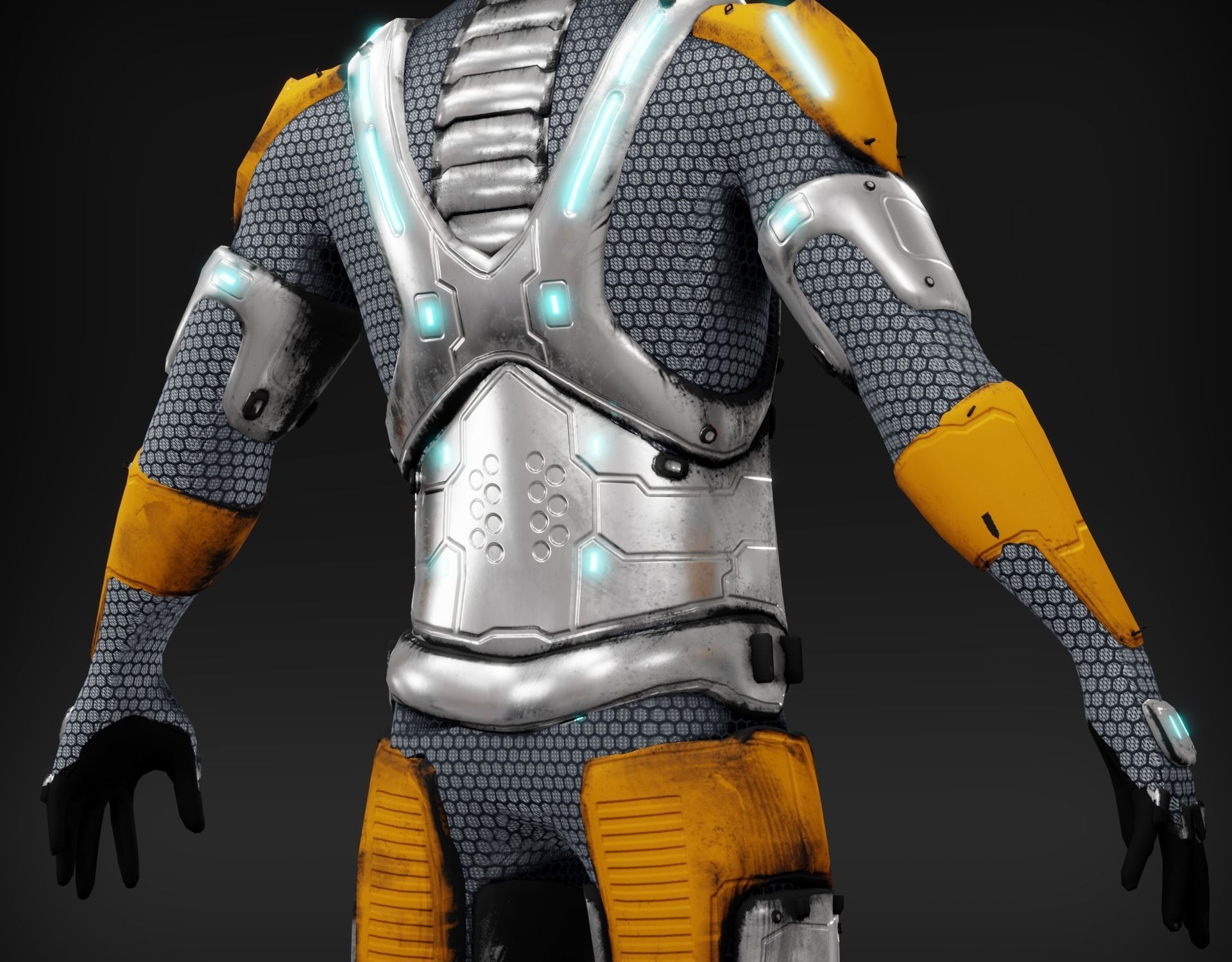 Sci-fi character Low-poly 3D model_40