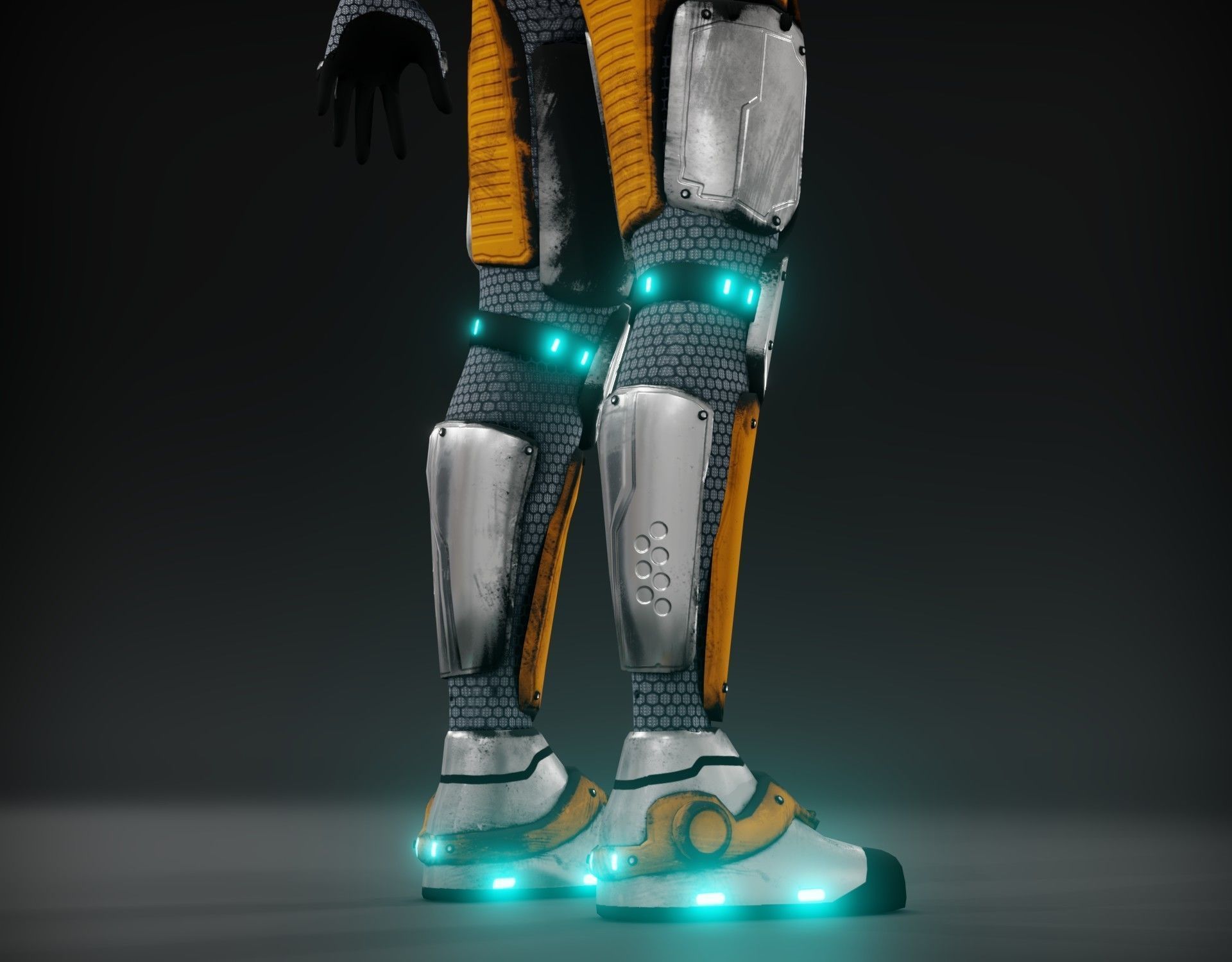 Sci-fi character Low-poly 3D model_35