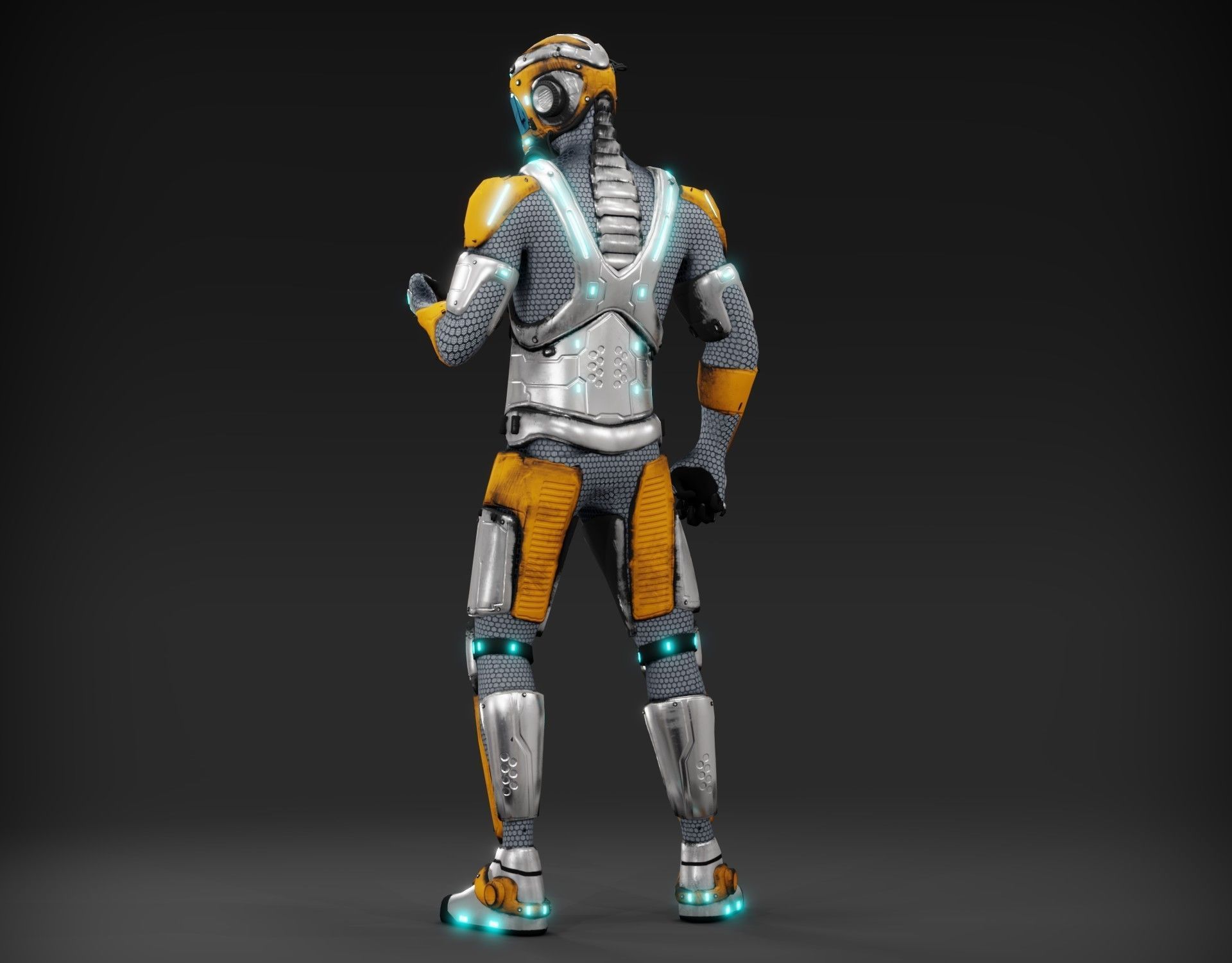 Sci-fi character Low-poly 3D model_18