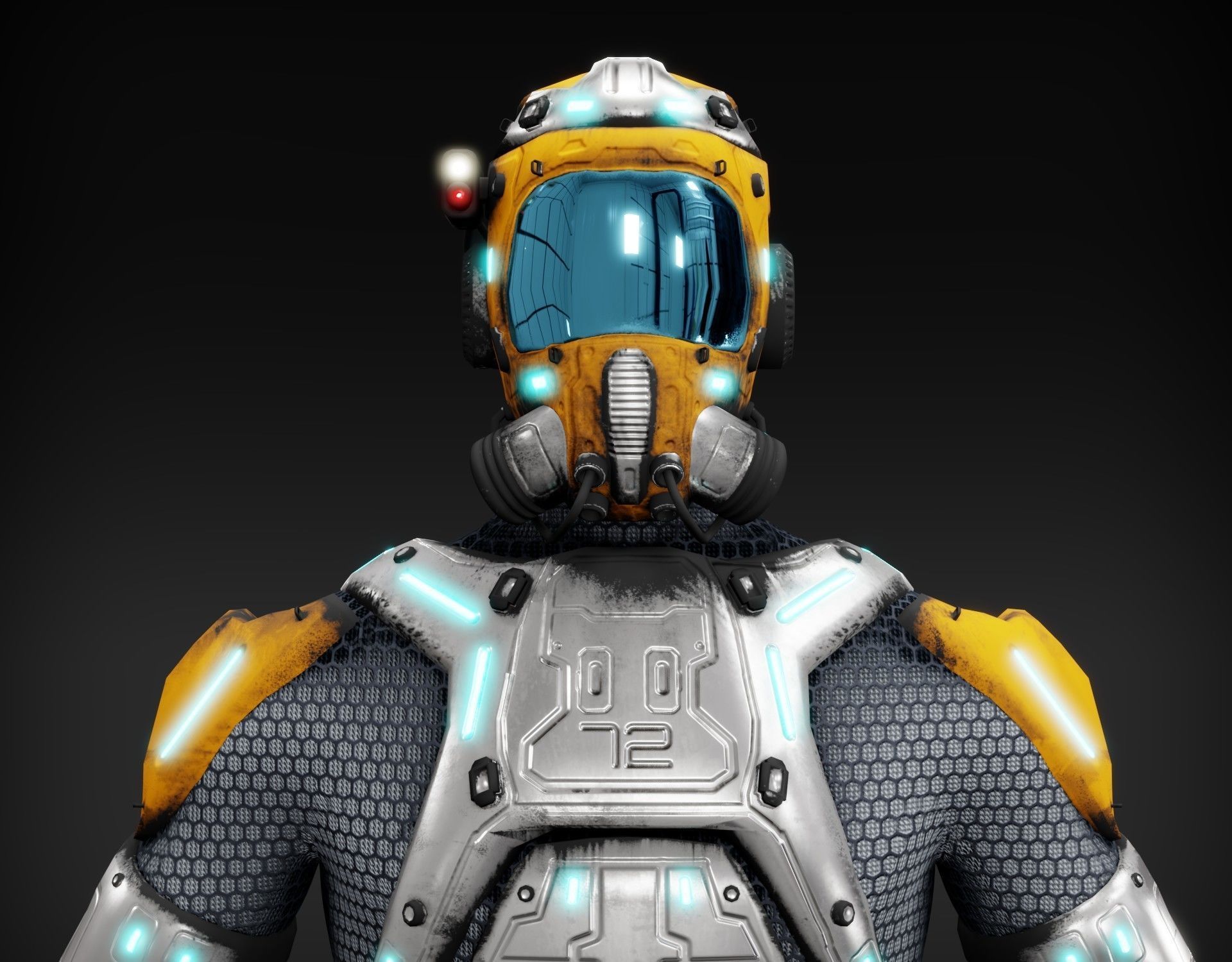 Sci-fi character Low-poly 3D model_36