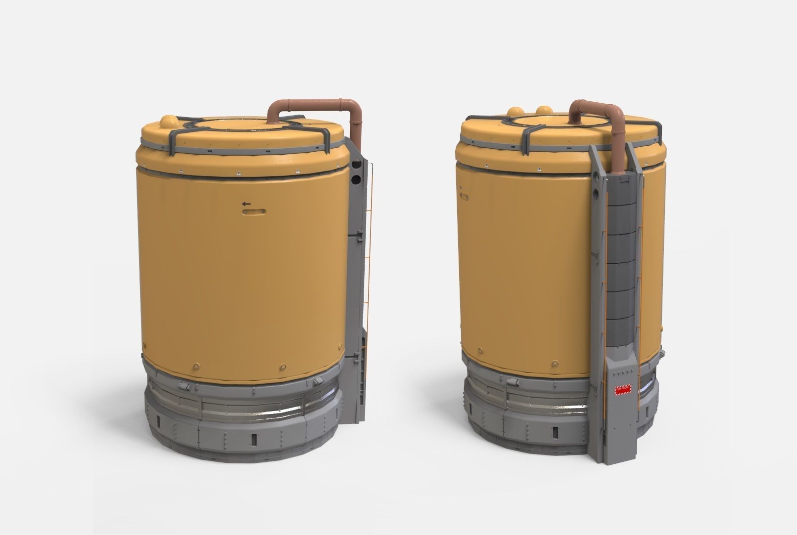 sci-fi Architecture kitbash 41 3D model_9