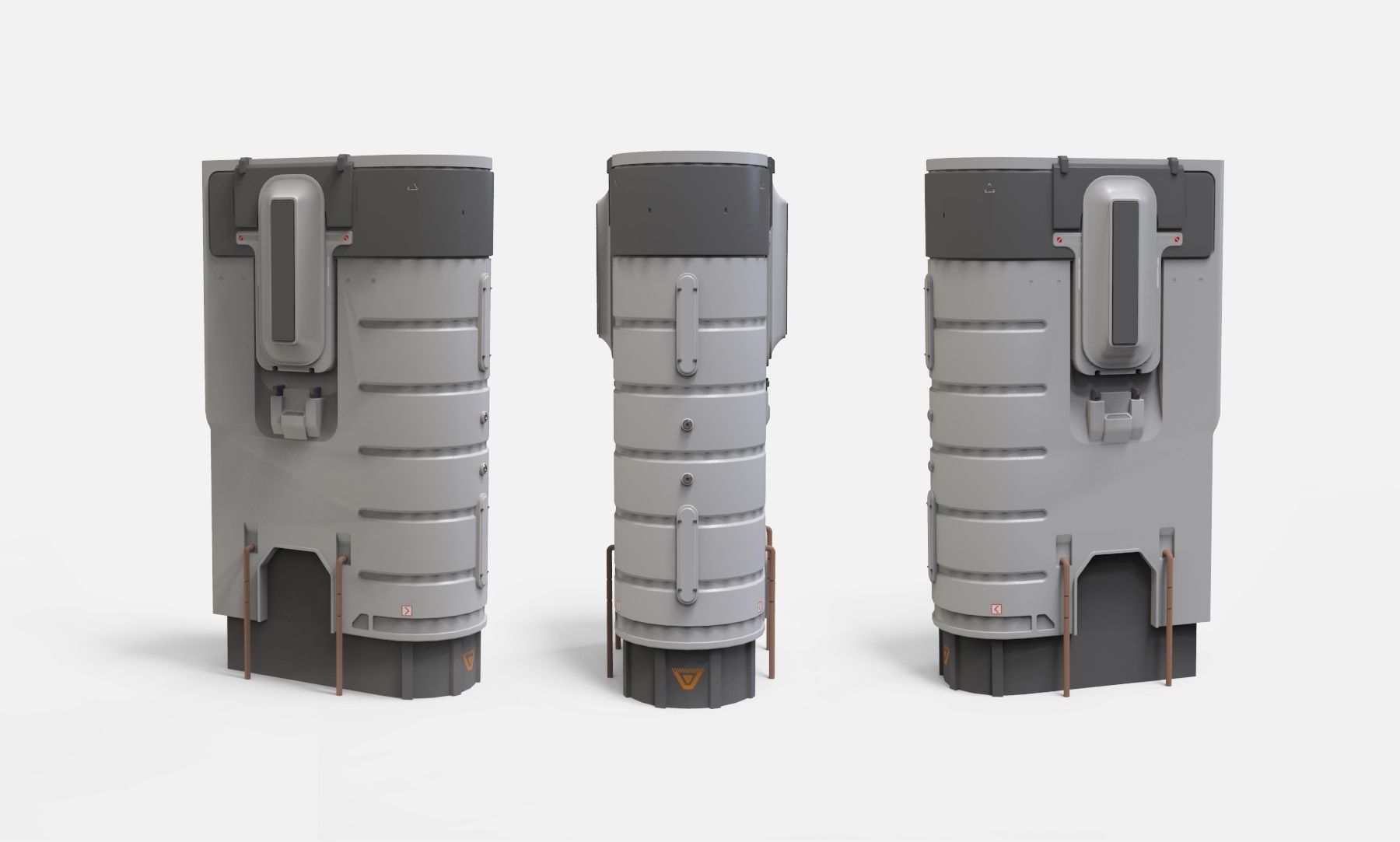 sci-fi Architecture kitbash 41 3D model_8