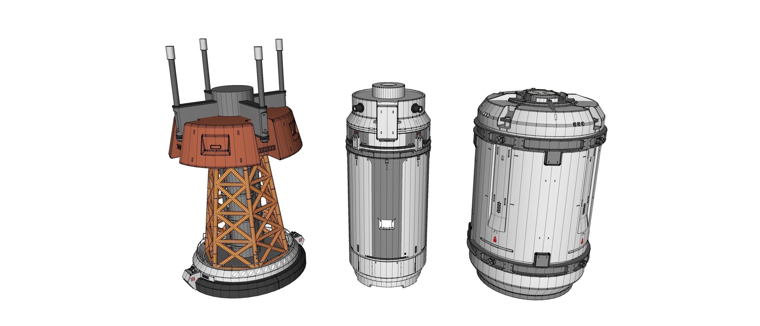 sci-fi Architecture kitbash 41 3D model_30