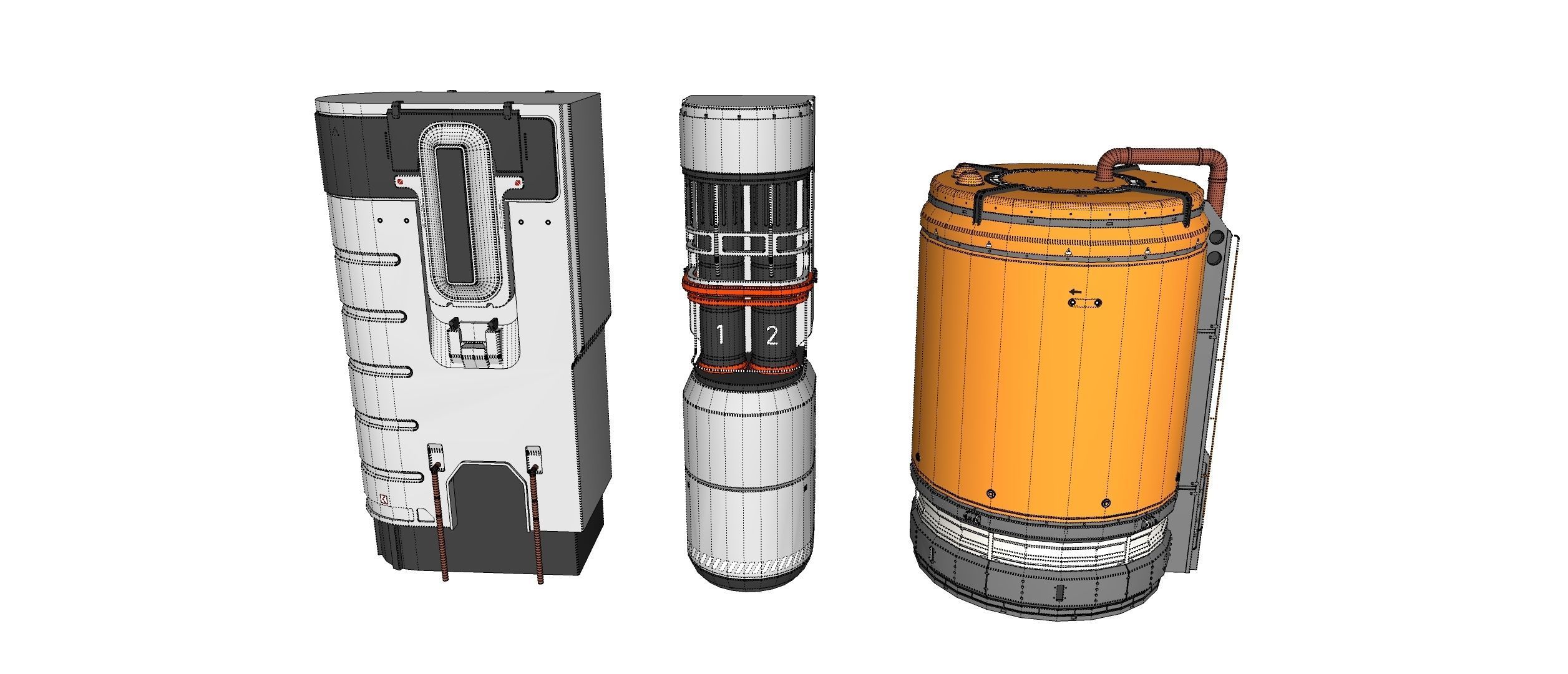 sci-fi Architecture kitbash 41 3D model_29