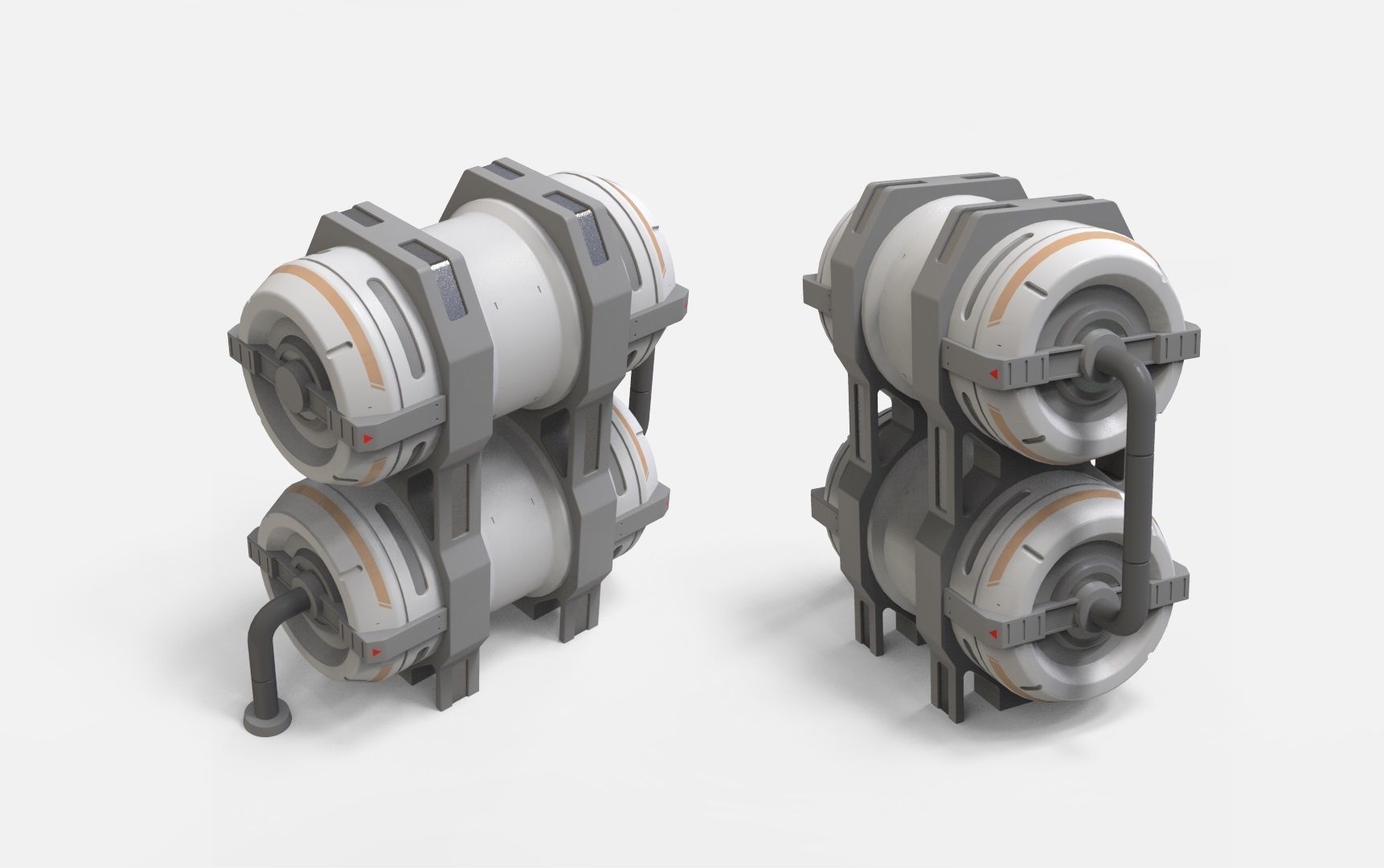 sci-fi Architecture kitbash 41 3D model_4