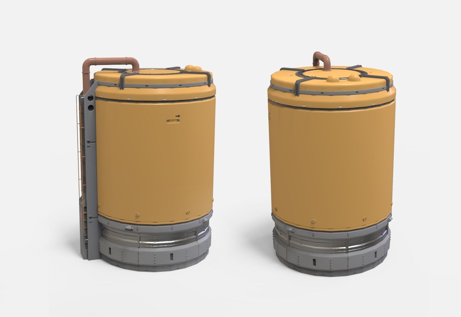 sci-fi Architecture kitbash 41 3D model_10