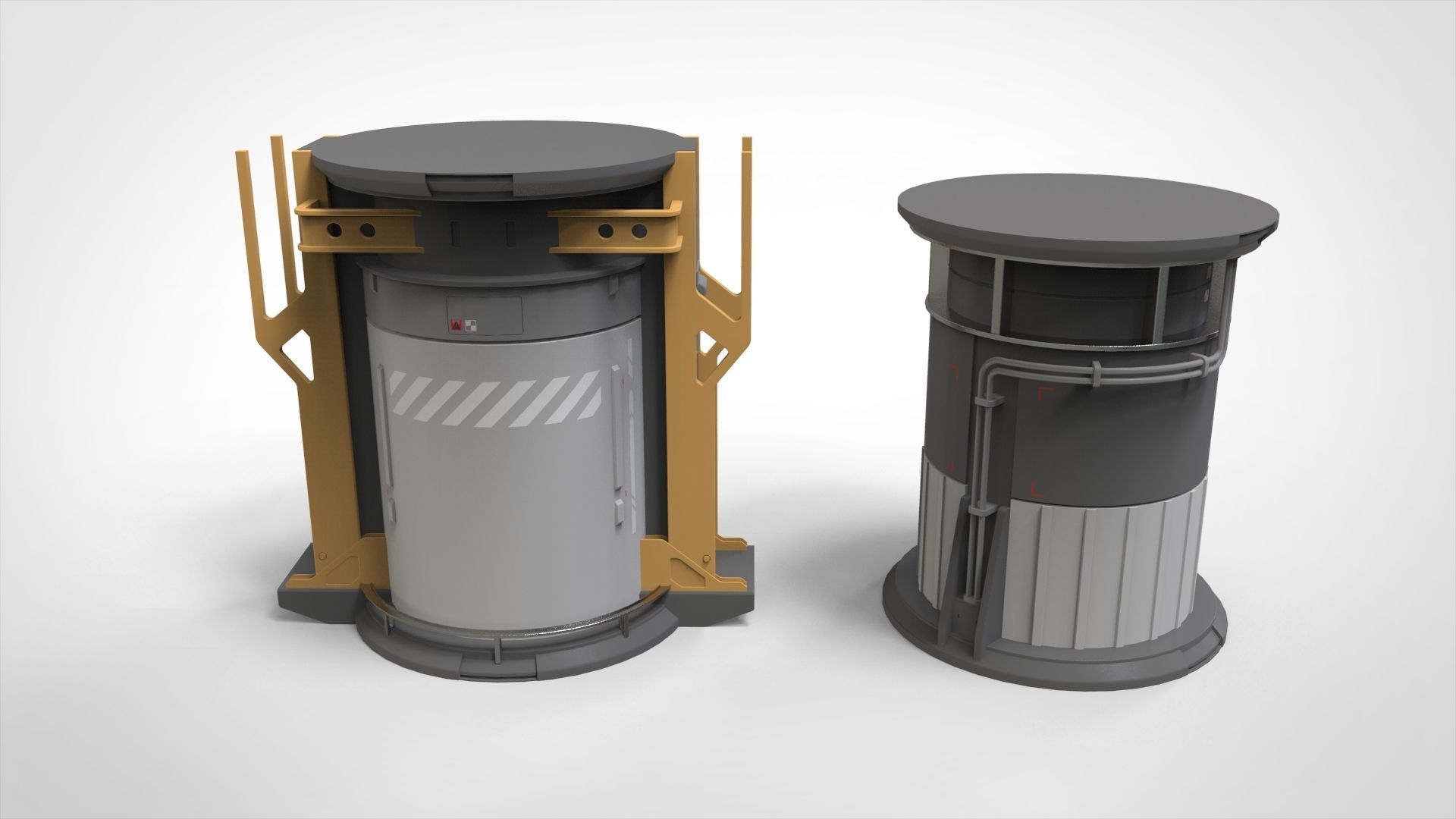 sci-fi Architecture kitbash 41 3D model_24