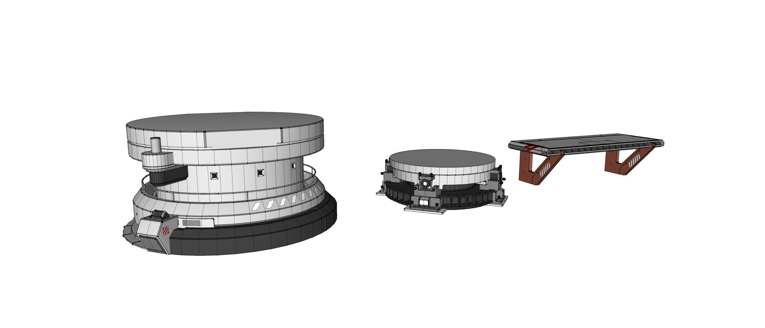 sci-fi Architecture kitbash 41 3D model_32