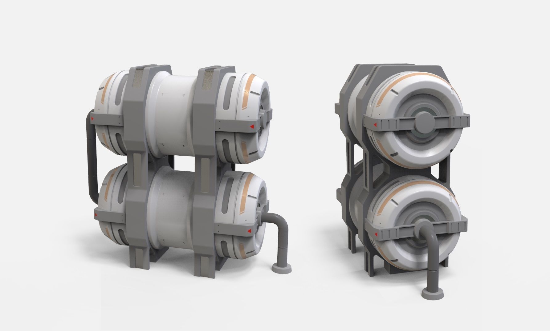 sci-fi Architecture kitbash 41 3D model_3