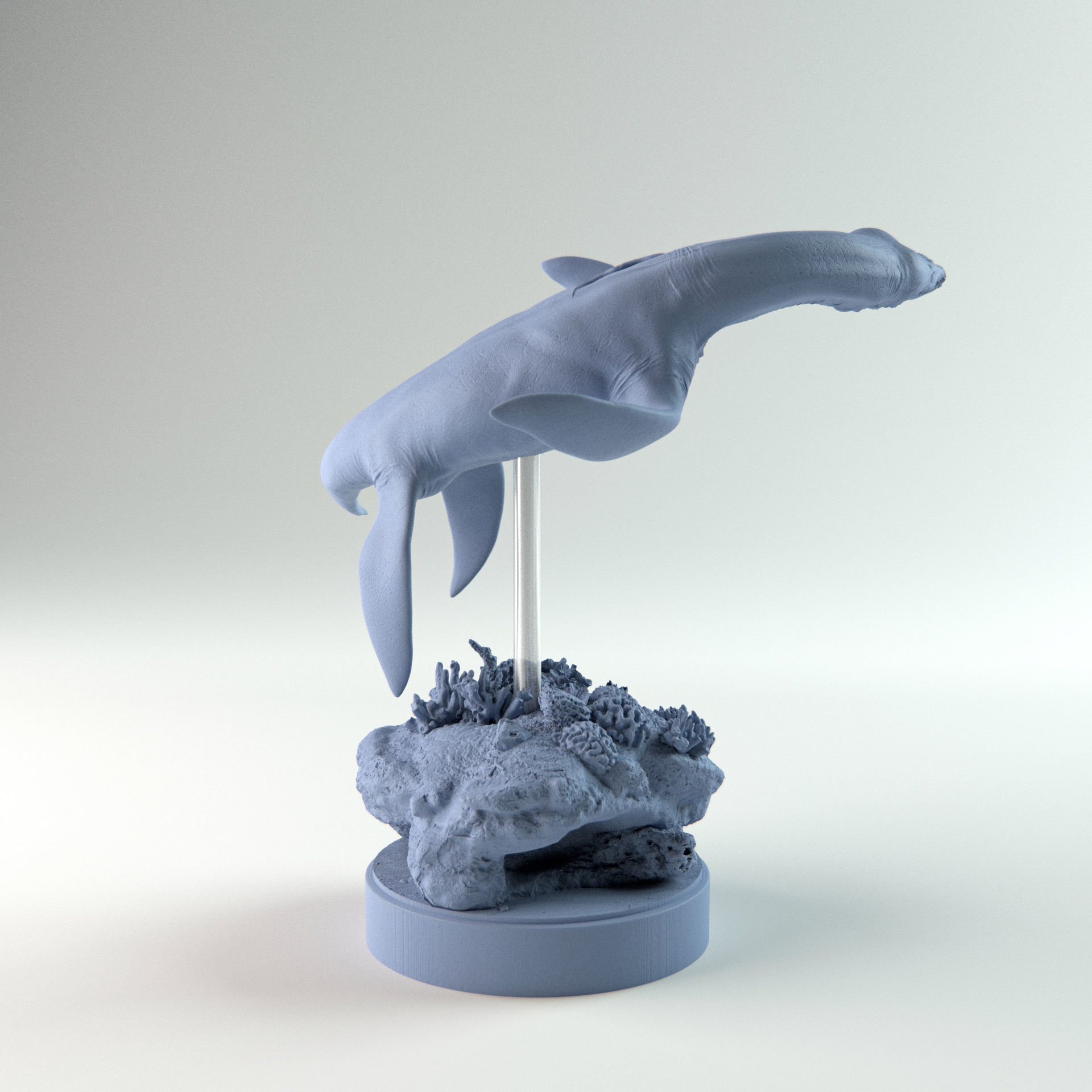 Rhomaleosaurus turning 1-35 scale pre-supported 3D print model_10