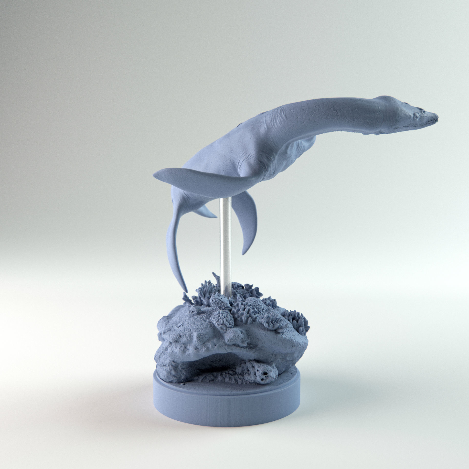 Rhomaleosaurus turning 1-35 scale pre-supported 3D print model_11