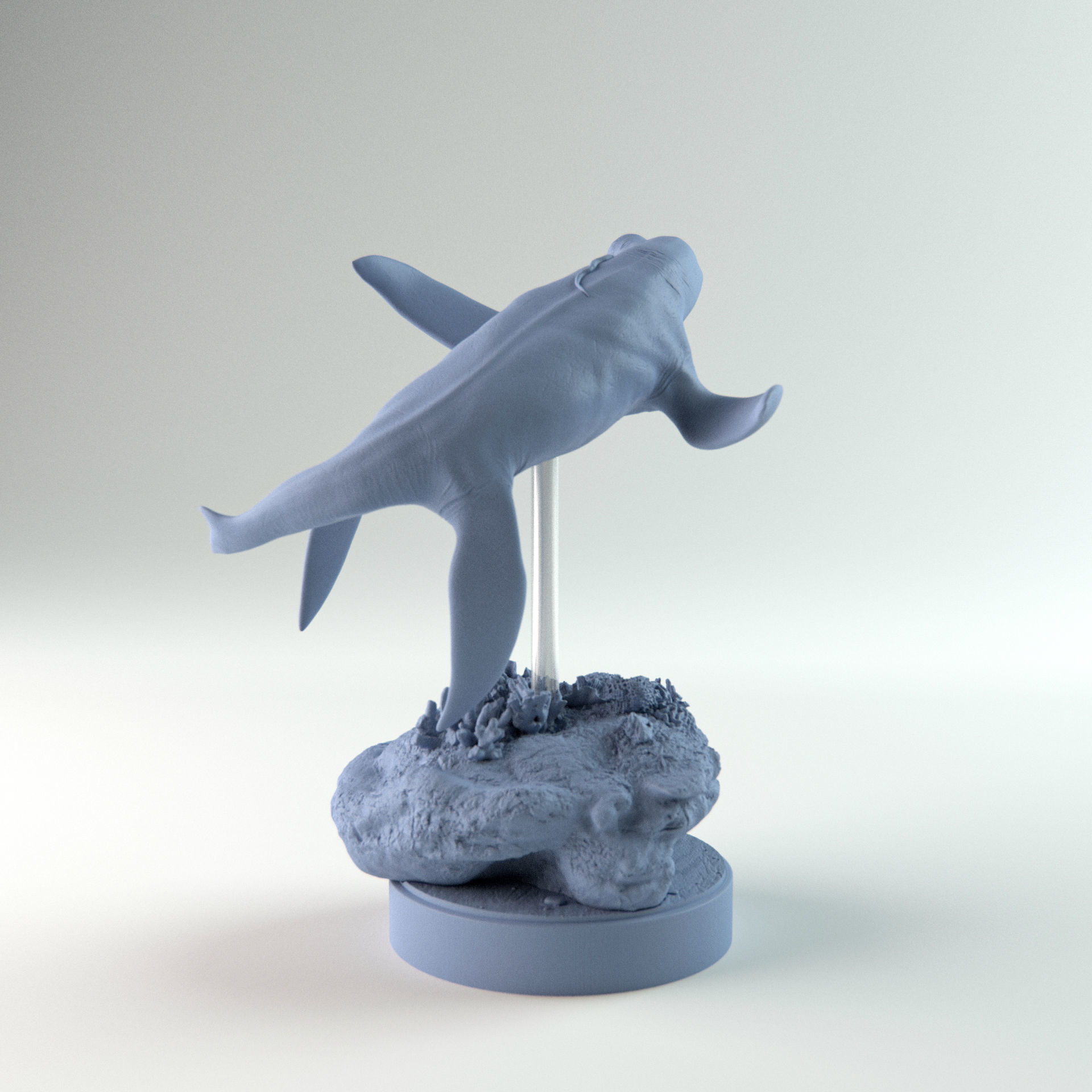 Rhomaleosaurus turning 1-35 scale pre-supported 3D print model_8