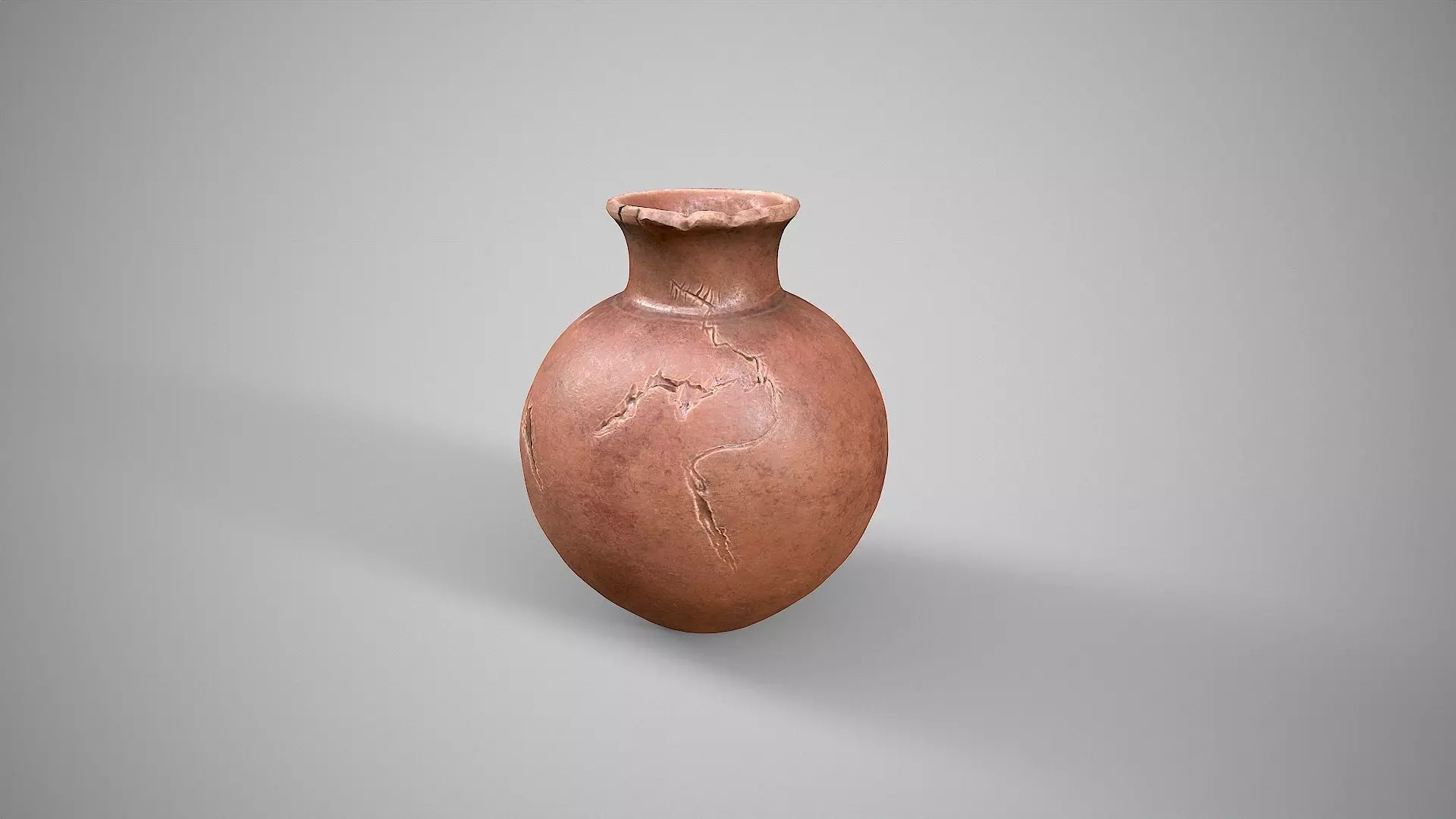 Clay Vessel-3 Low-poly 3D model