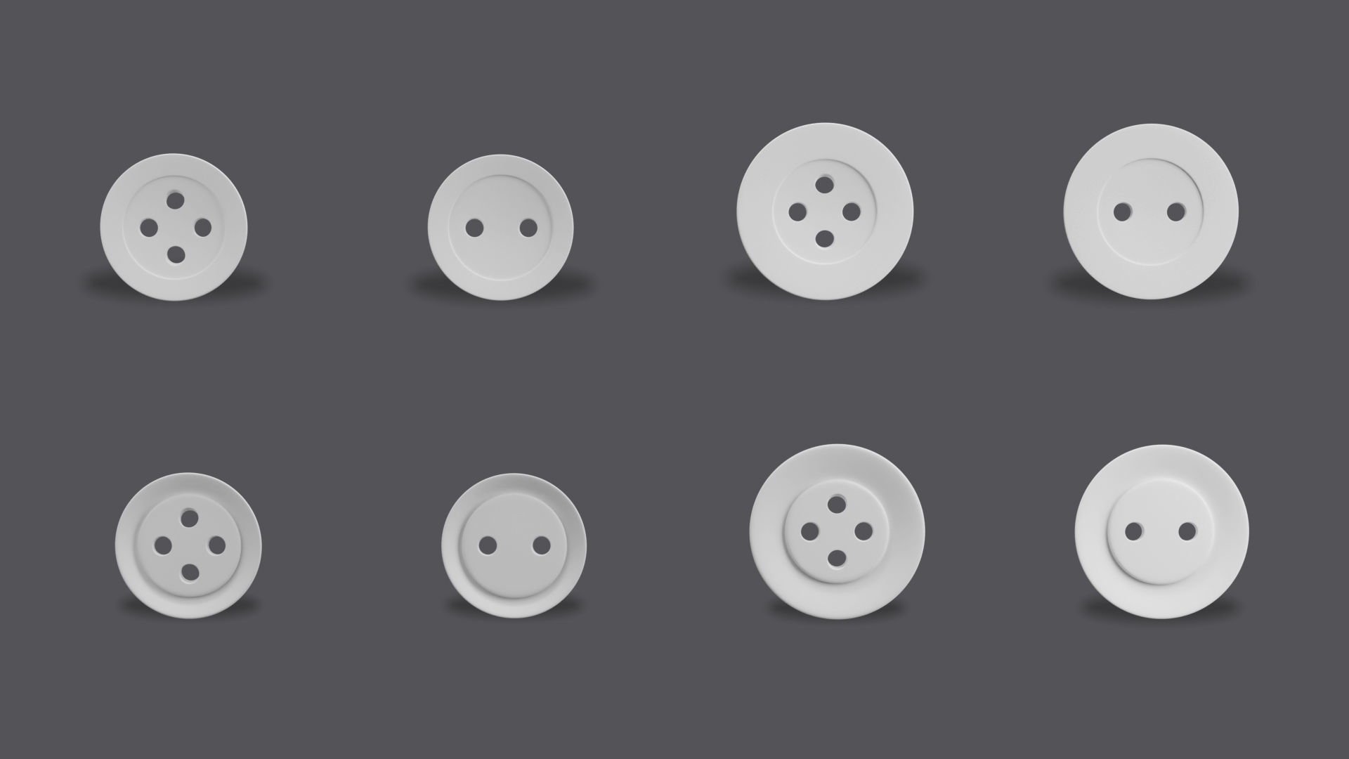 47 BUTTONS-UV Low-poly 3D model_4