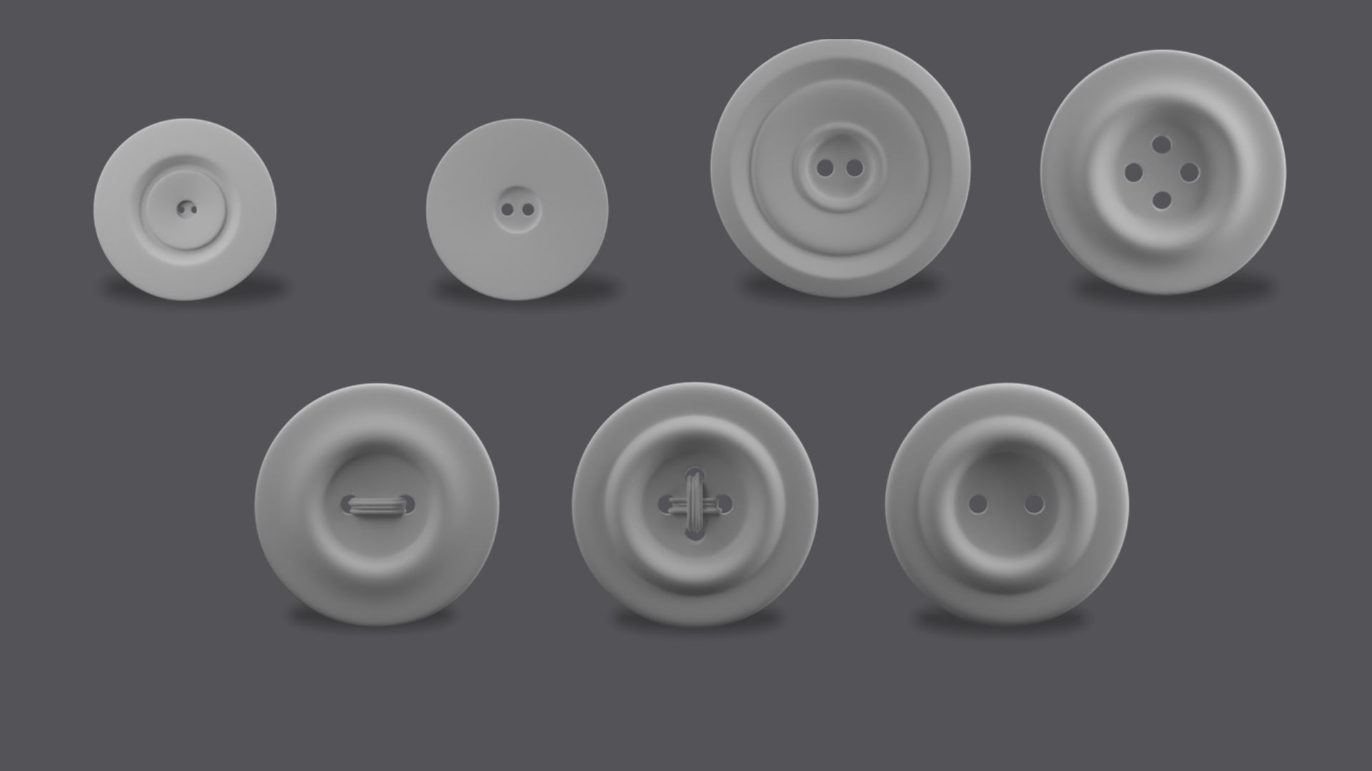 47 BUTTONS-UV Low-poly 3D model_5